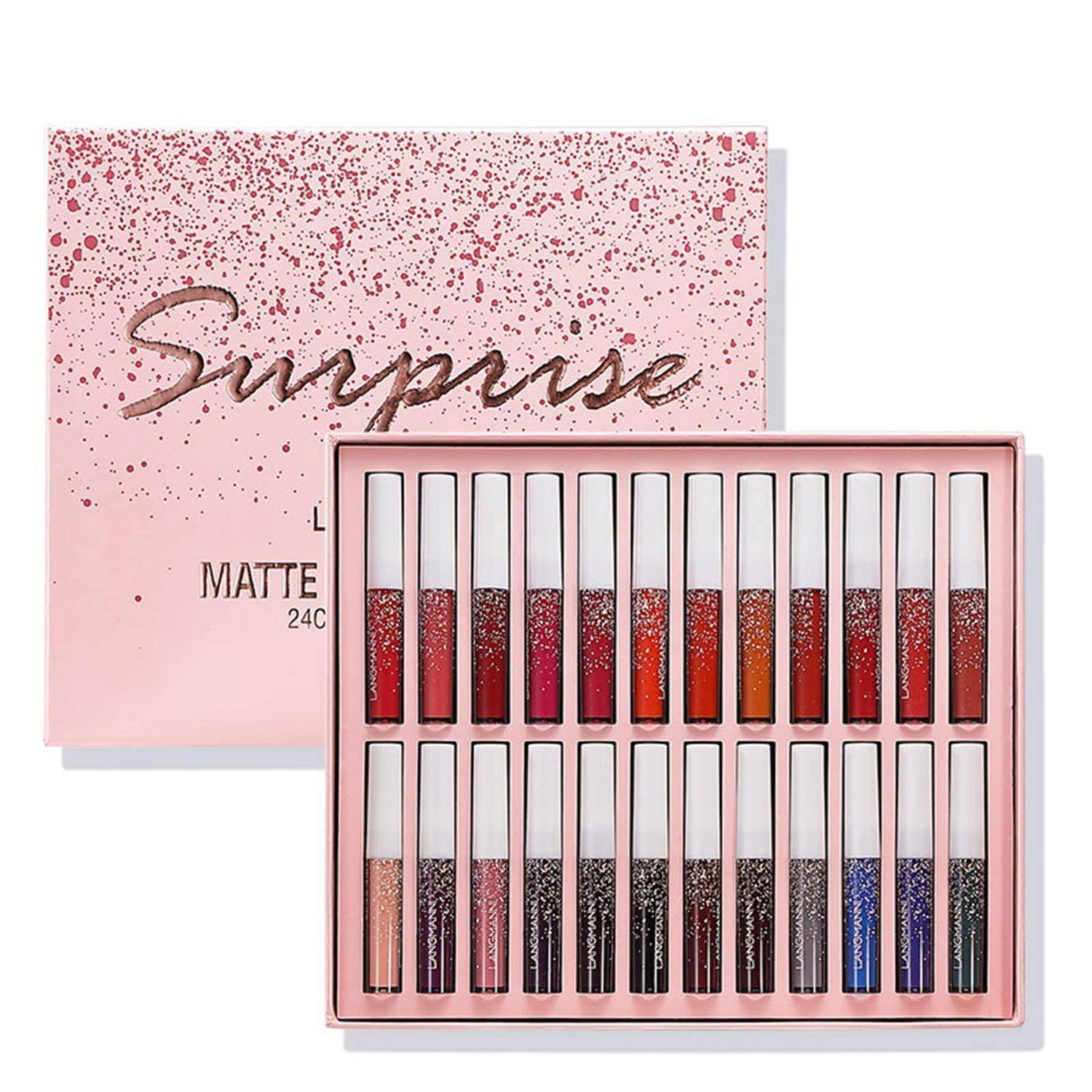 Rosa Makeup-Geschenkbox mit der Bezeichnung „Überraschung