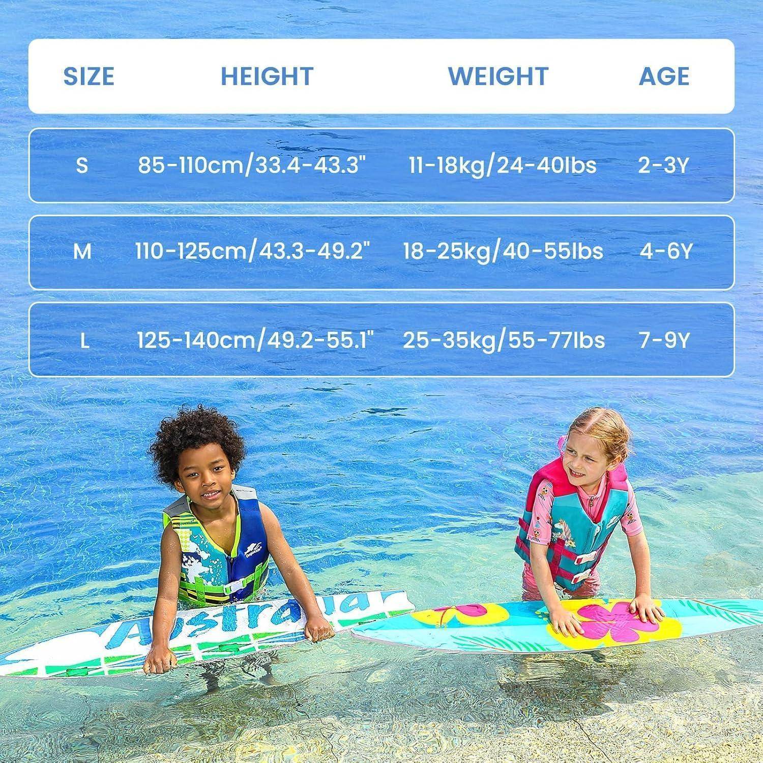 Gogokids Kinder Schwimmweste Float Jacket – Kleinkind Badeanzug Assist Bademode Schwimmtraining Auftrieb Badeweste Neopren SchwimmwesteN für 2–9