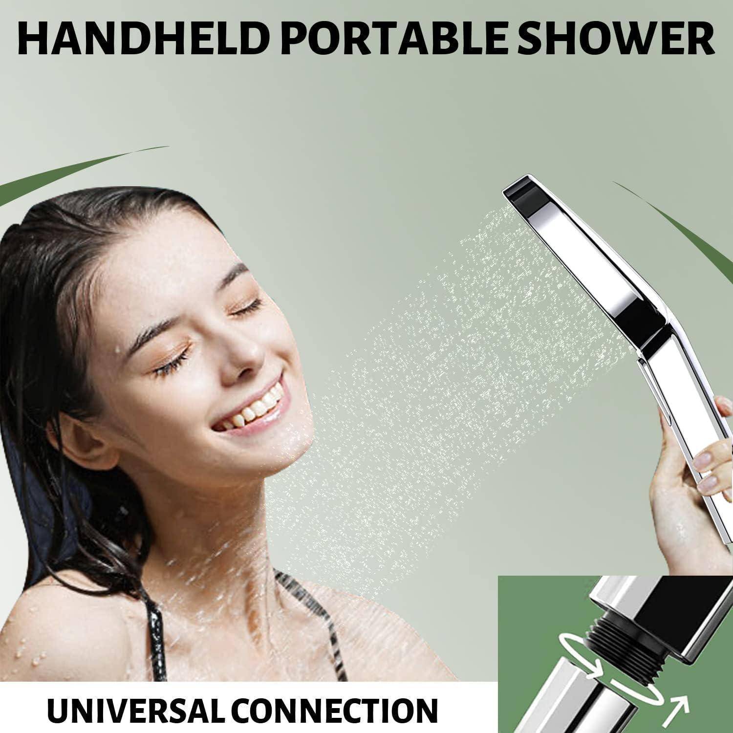 Duschkopf Regendusche Duschbrause Wassersparend Handbrause Druckerhöhend Großer mit 3 Strahlarten Brausekopf Dusche Energie Sparduschkopf Hochdruck