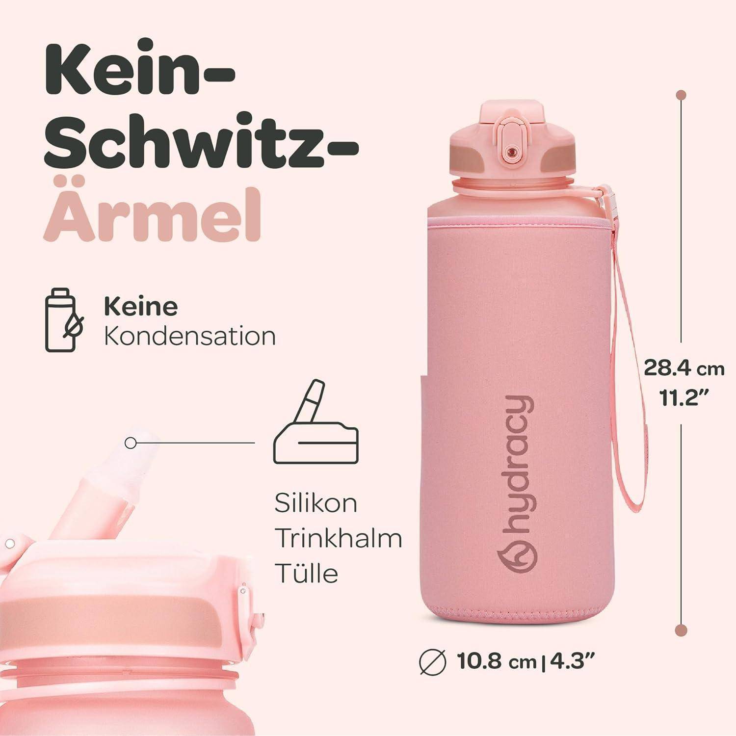 Rosa HydraCap Wasserflasche mit 
