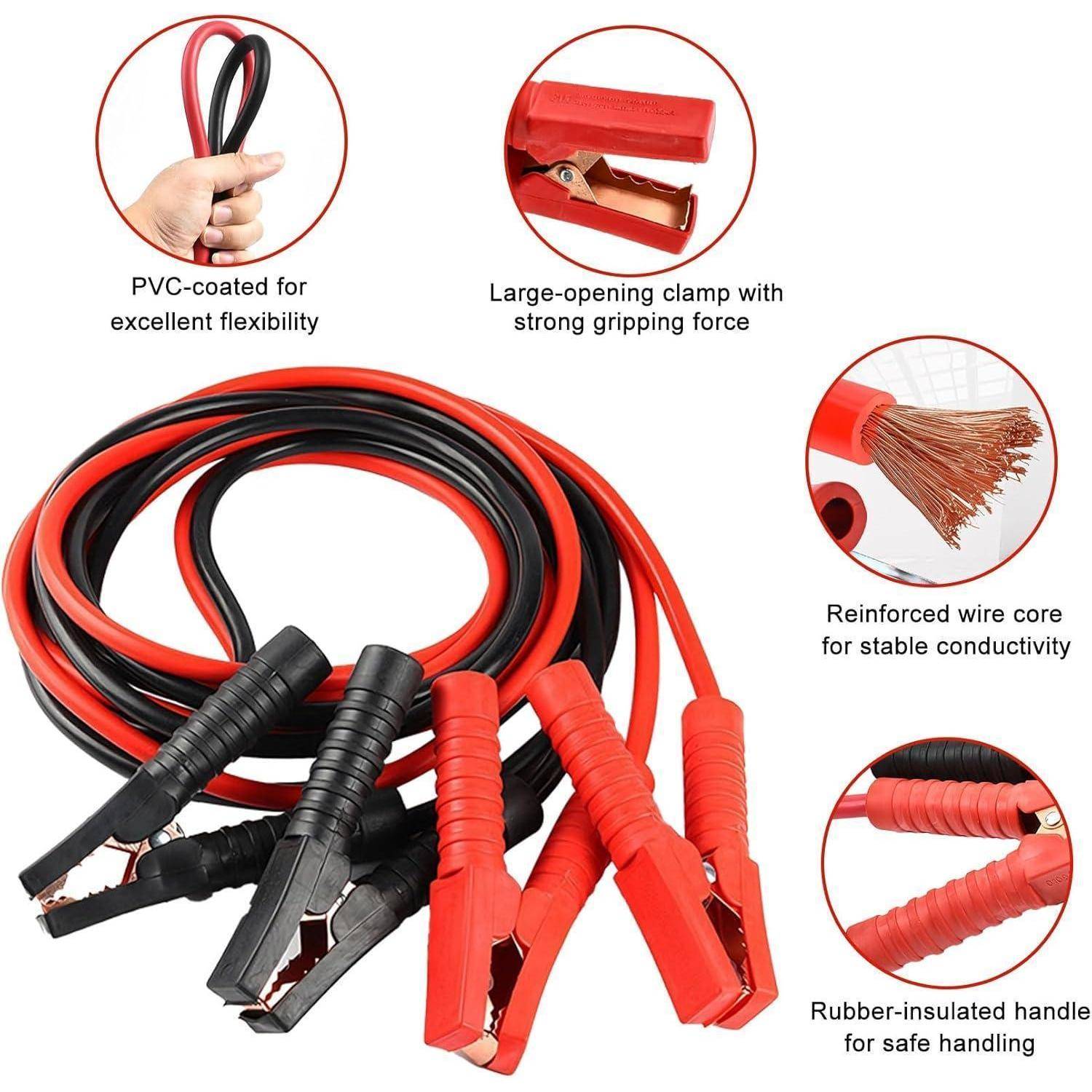 Starthilfekabel Auto 6M Überbrückungskabel Alu Kupfer 3000Amp 16mm² Starterkabel für PKW LKW(6M)
