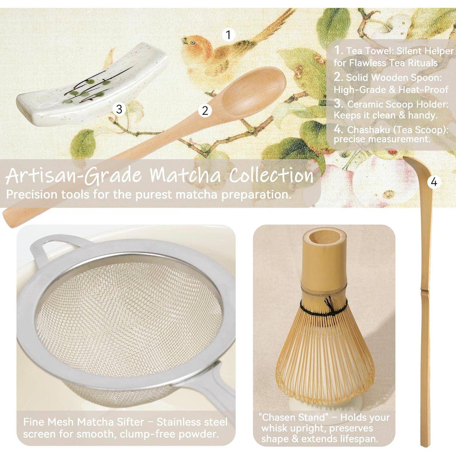 Werbegrafikfür eine „Artisan-Grade Matcha Collection