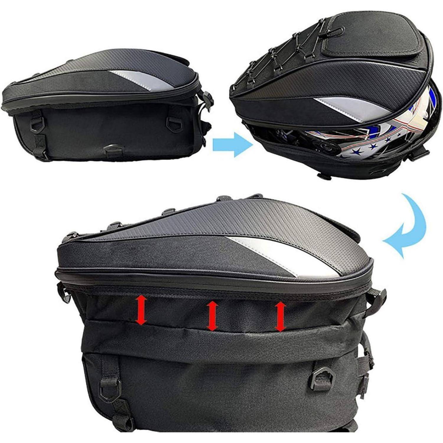 Hecktasche Motorrad,Motorrad-Sitztasche,Rucksack Wasserdicht Gepäck Taschen Helm Tasche Aufbewahrungstaschen