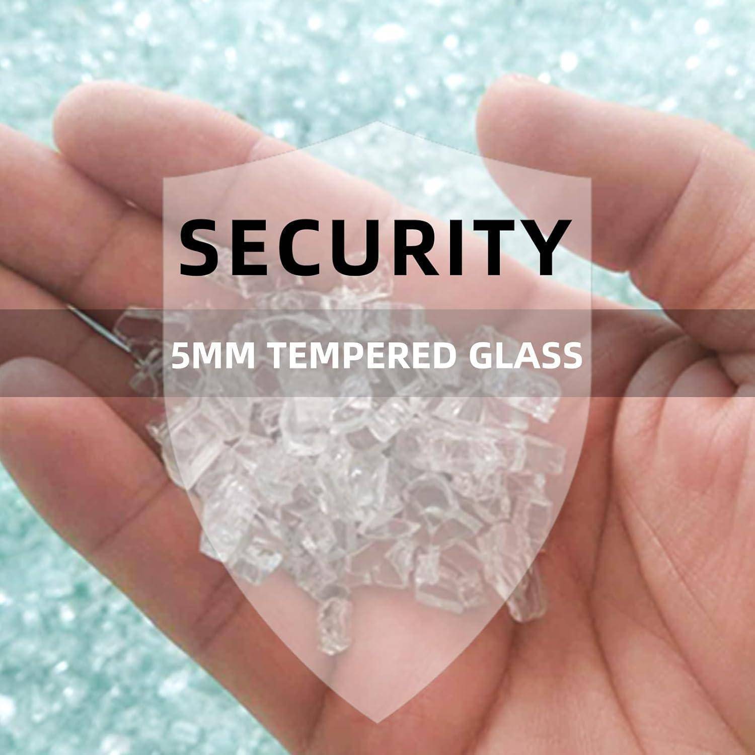 Glasvitrine Stehend, Vitrinenschrank mit LED Beleuchtung und Glastüren,2-Lagen Glasvitrine Staubdicht mit 1 Tür, Standvitrine Glasschrank für Wohnz