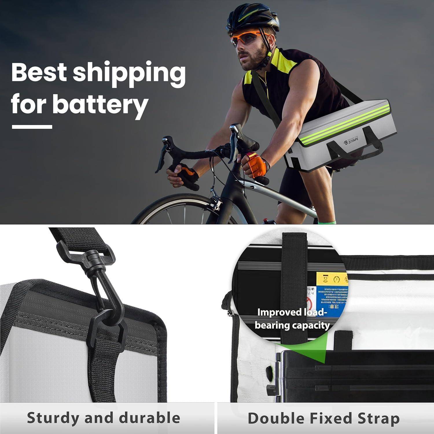 Ebike Akku Tasche - Feuerfest, Wasserdicht, Explosionsgeschützte Lipo Safe Bag, Akku Bag Extra Groß, Akku Sicherheitsbox Für Lagerung, Aufladung (S