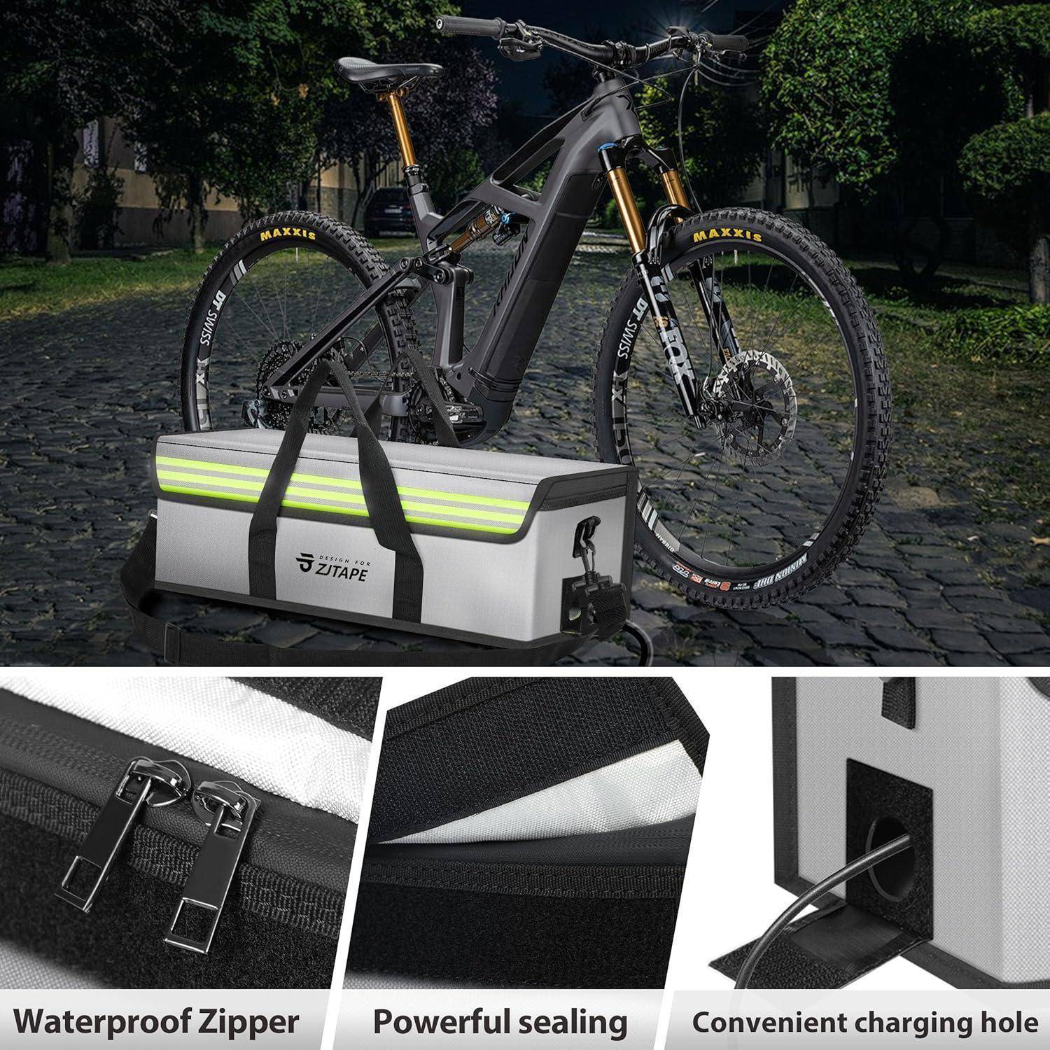 Ebike Akku Tasche - Feuerfest, Wasserdicht, Explosionsgeschützte Lipo Safe Bag, Akku Bag Extra Groß, Akku Sicherheitsbox Für Lagerung, Aufladung (S