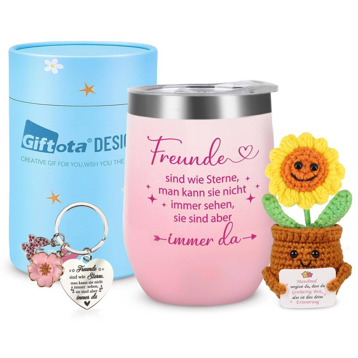 Geschenkset mit einer blauen 