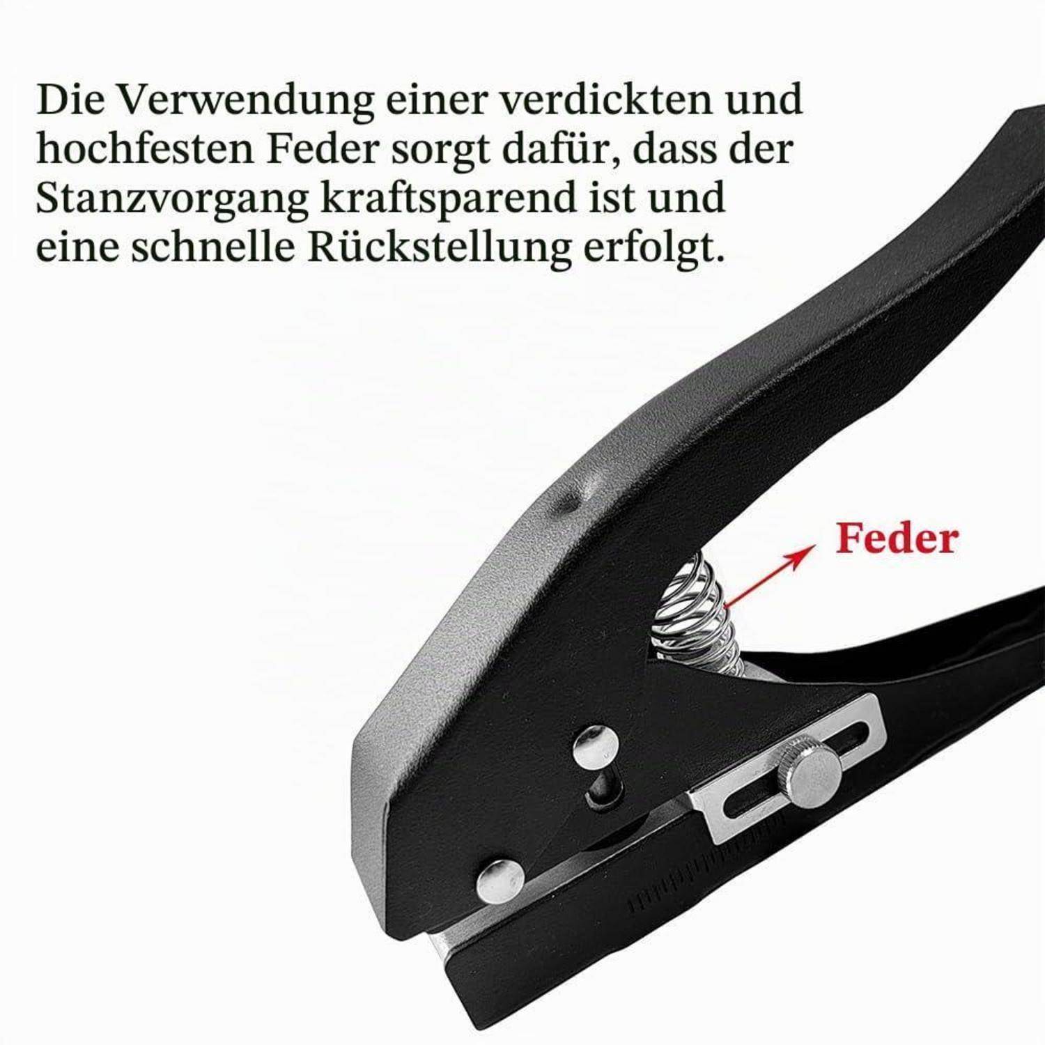 Lochzange Papier, Rund Einzelloch Lochstanzer Papierstanzer Basteln Stanzzange Locher für Etiketten, Karten, Handwerk, 10mm