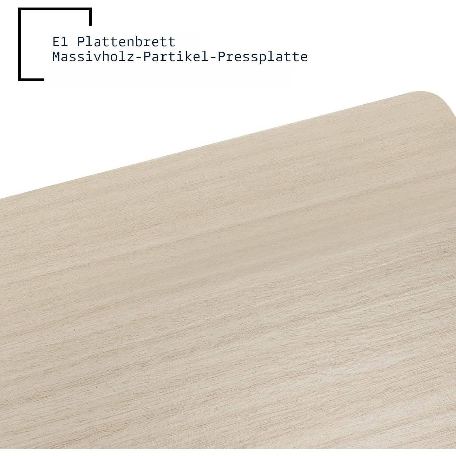 SogesPower Laptop-Tisch Rolltisch Laptopständer Höhenverstellbarer Beistelltisch auf Rollen für Bett und Sofa 80 x 40 cm 80 x 40 cm Weißer Ahorn