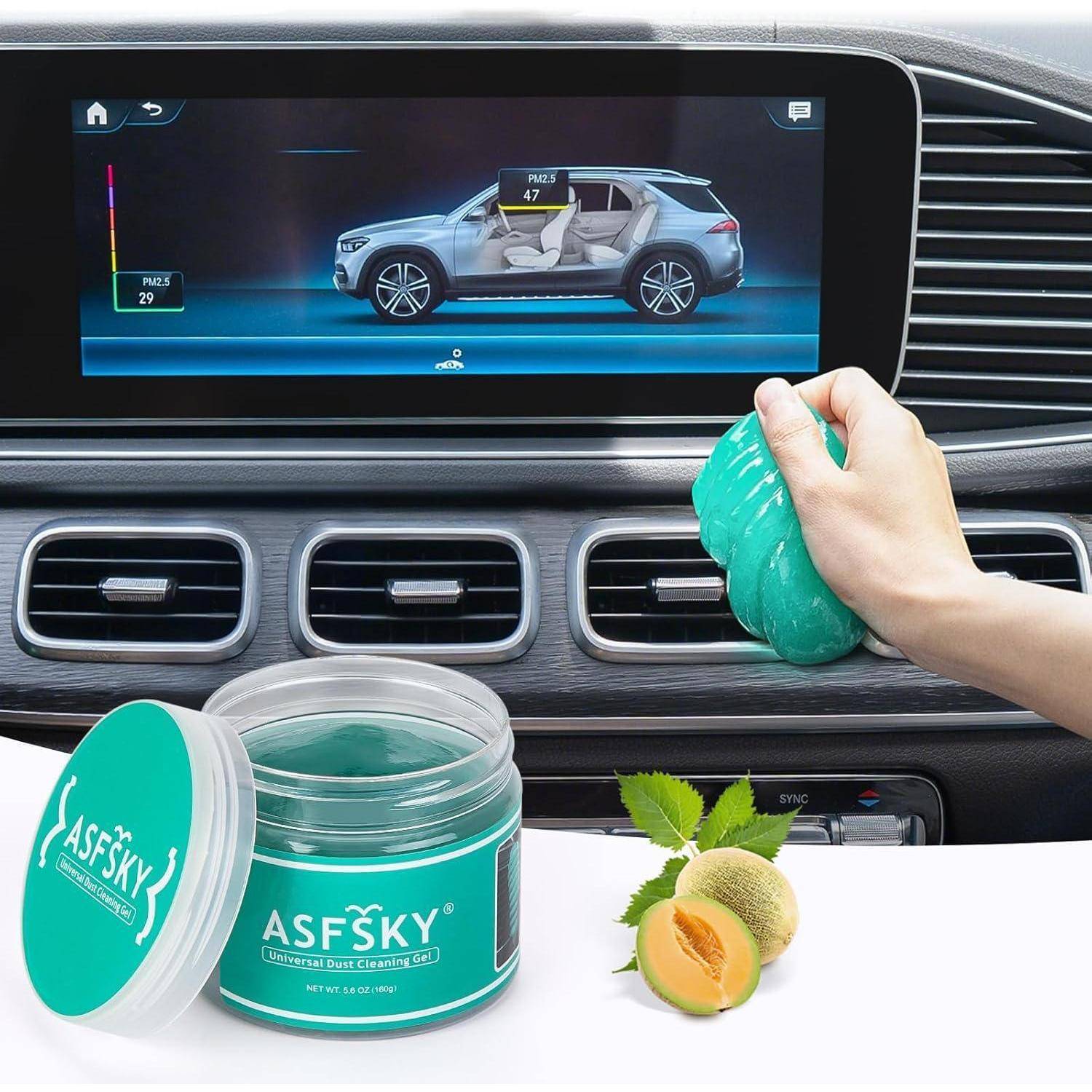 ASFSKY 2 Stück Tastatur Reiniger Gel, Reinigungsgel für Auto Innenraum Reiniger Umweltfreundlichem, Reinigungsschleim Universeller Staubreiniger fü