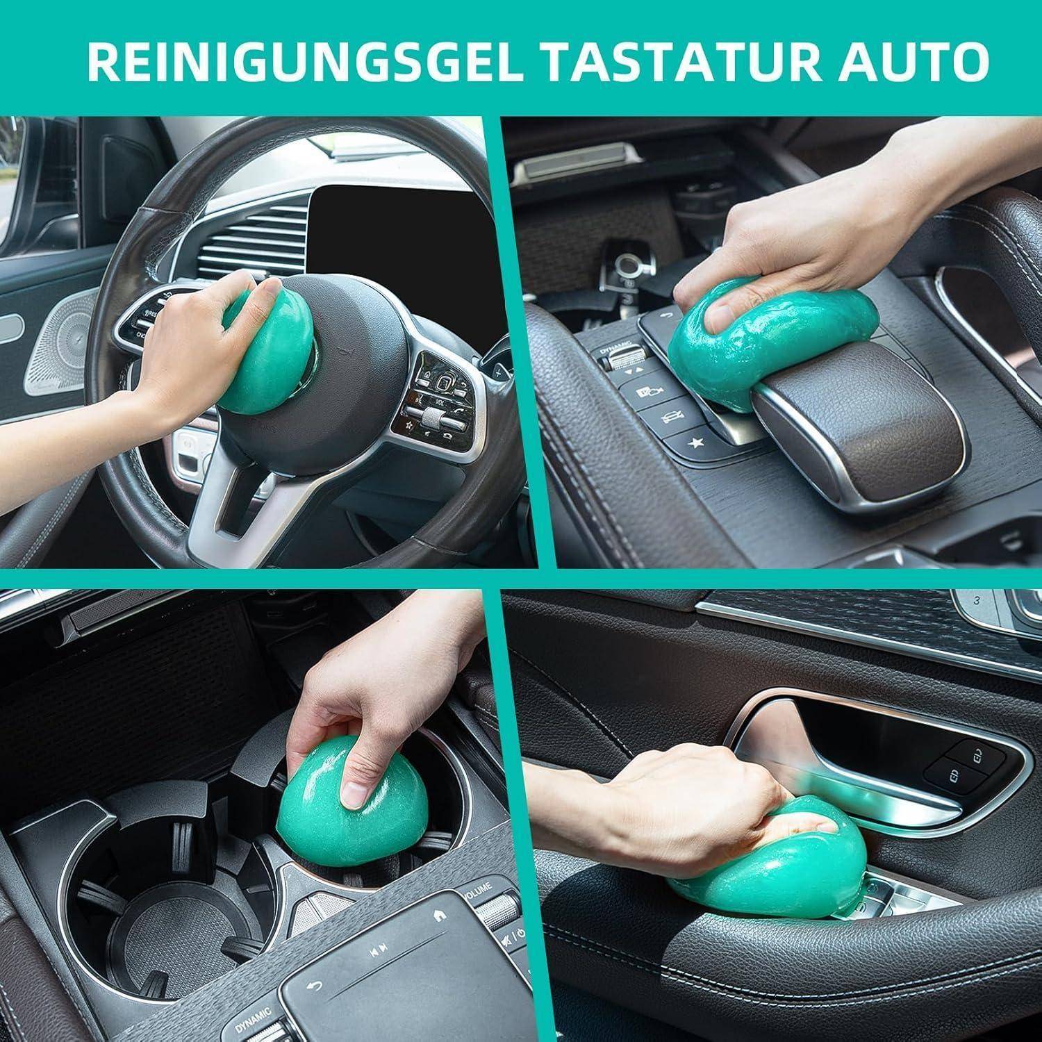 ASFSKY 2 Stück Tastatur Reiniger Gel, Reinigungsgel für Auto Innenraum Reiniger Umweltfreundlichem, Reinigungsschleim Universeller Staubreiniger fü