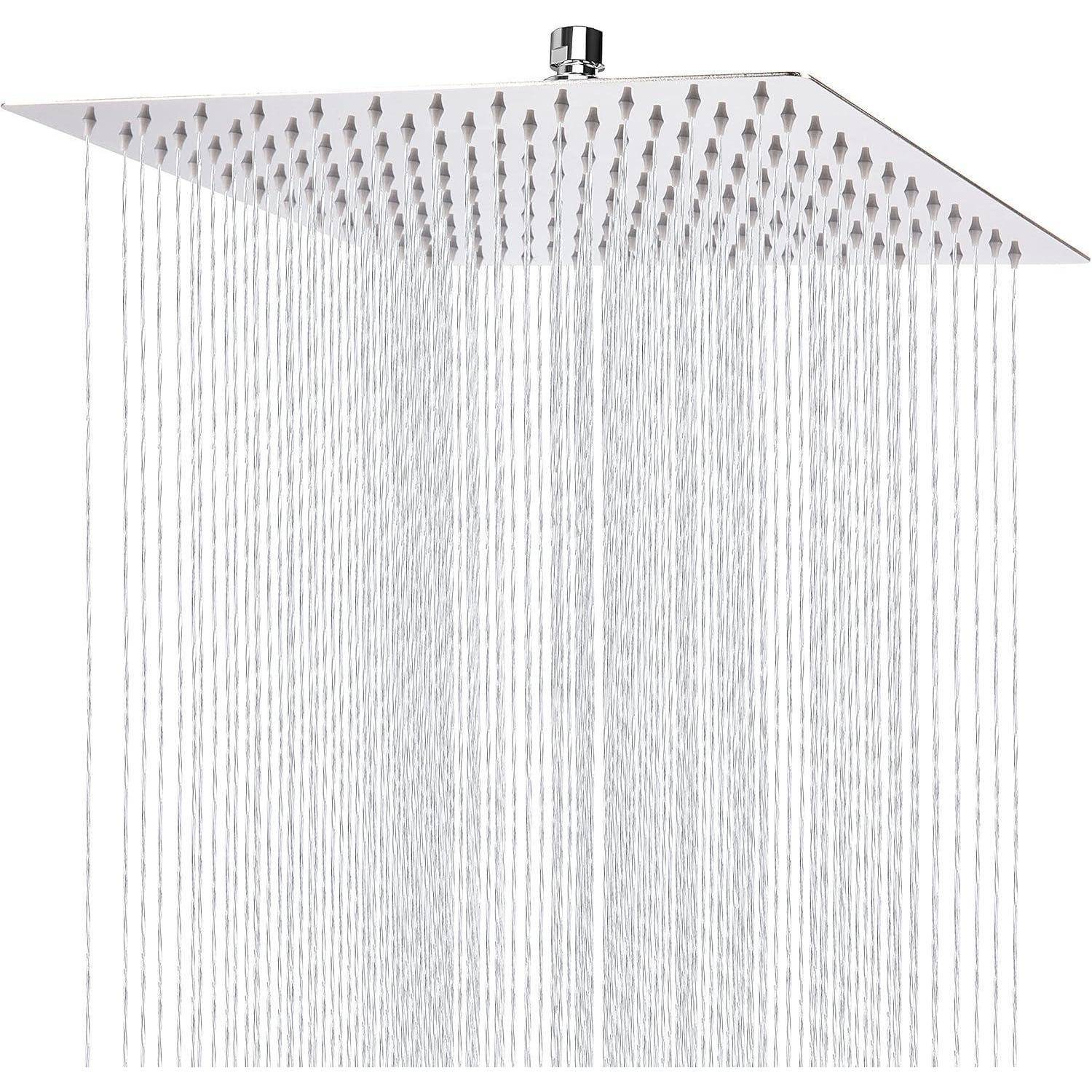 30cm Großer Regenbrause - Markcco Quadrat Hochdruck Duschkopf aus Edelstahl 304 - komfortables Duscherlebnis auch bei niedrigem Wasserdruck