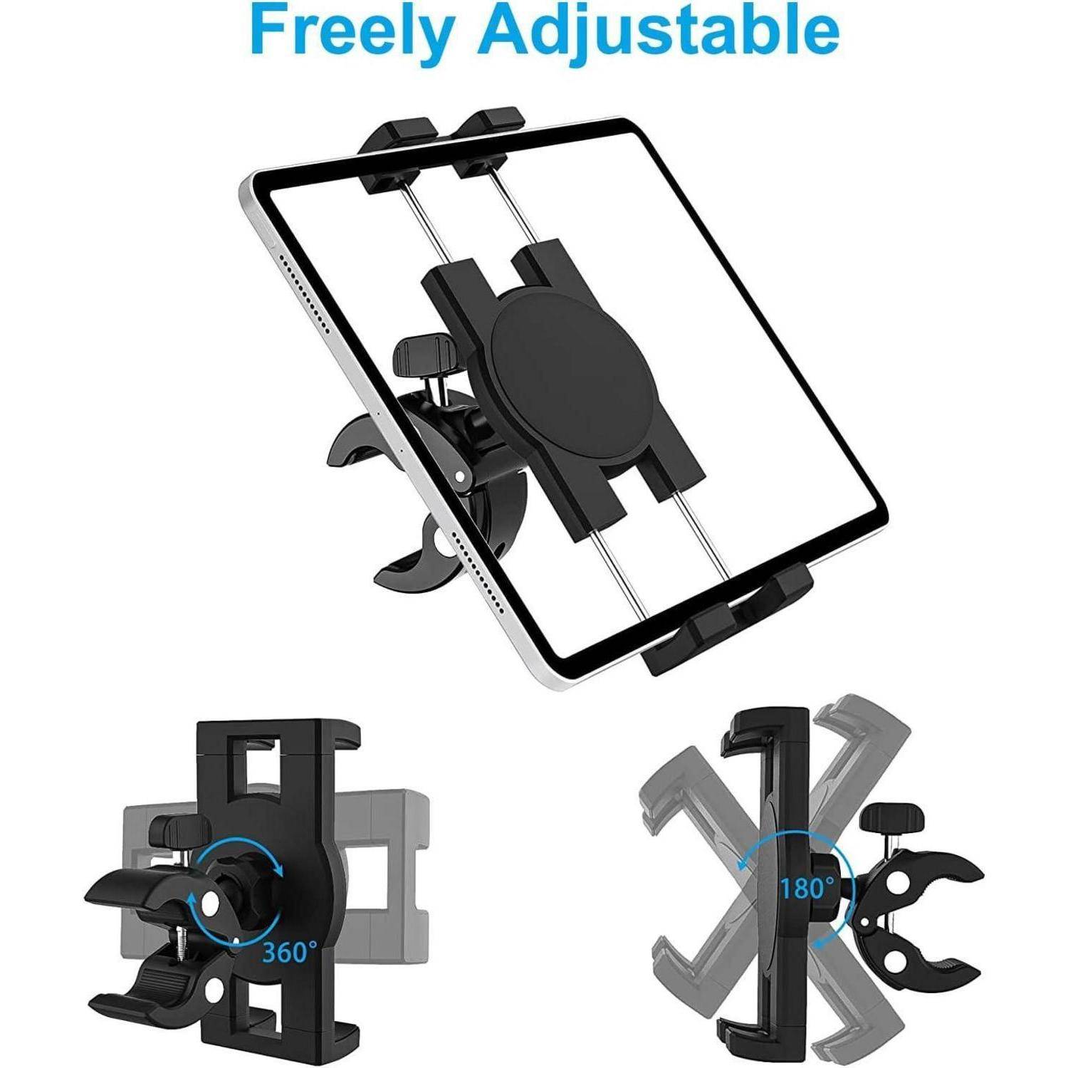 woleyi Tablet Mikrofonständer, Mikrofon Musikstand Lenker Tablethalterung [360°Drehbar &amp; Stabil] für iPad Pro 12.9 Air Mini, iPhone, Galaxy, Lenovo