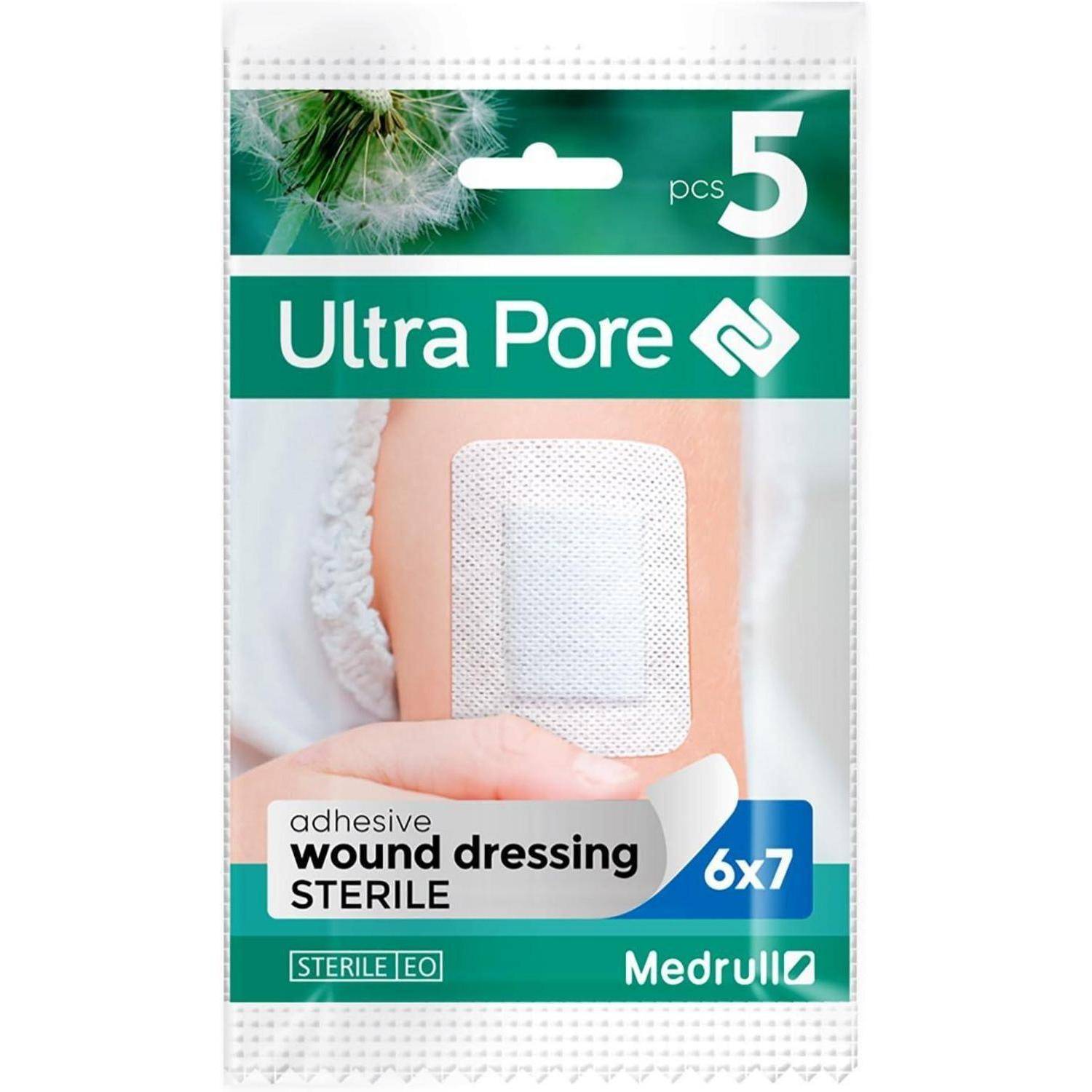 Medrull Wundverband Steril 6x7 cm 75 Stück Einzeln verpackt Ultra Pore SOFT Wundpflaster Starke Klebekraft - Schützt bei Schnittwunden Kratzern 6x7