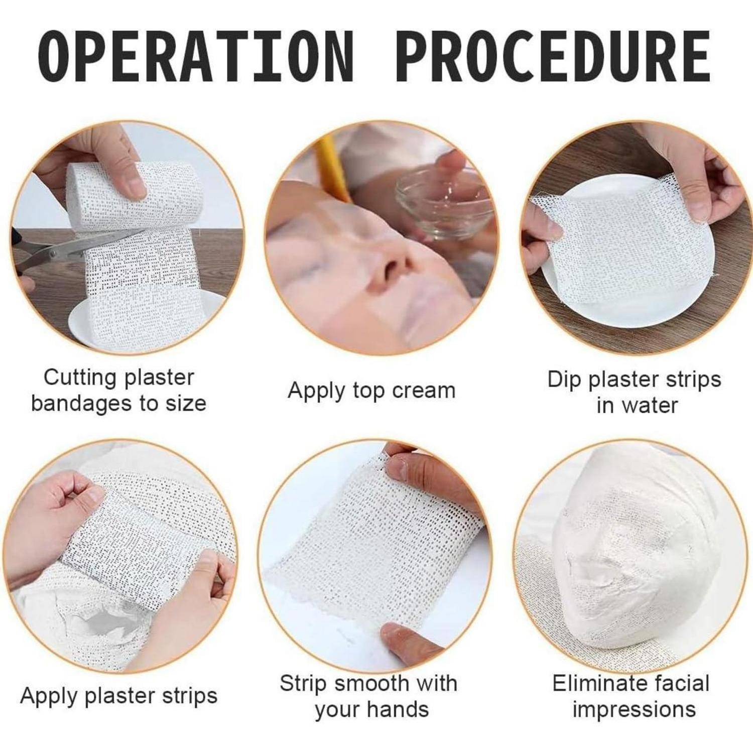 Pflastertuchrollen Gipsbinden Set 12er Set Gips Abdruck Binden Gipsbinde Babybauch Gips Binden 7,5 cm x 2,7 m Gipsabdruck Gipsbinden zum Basteln