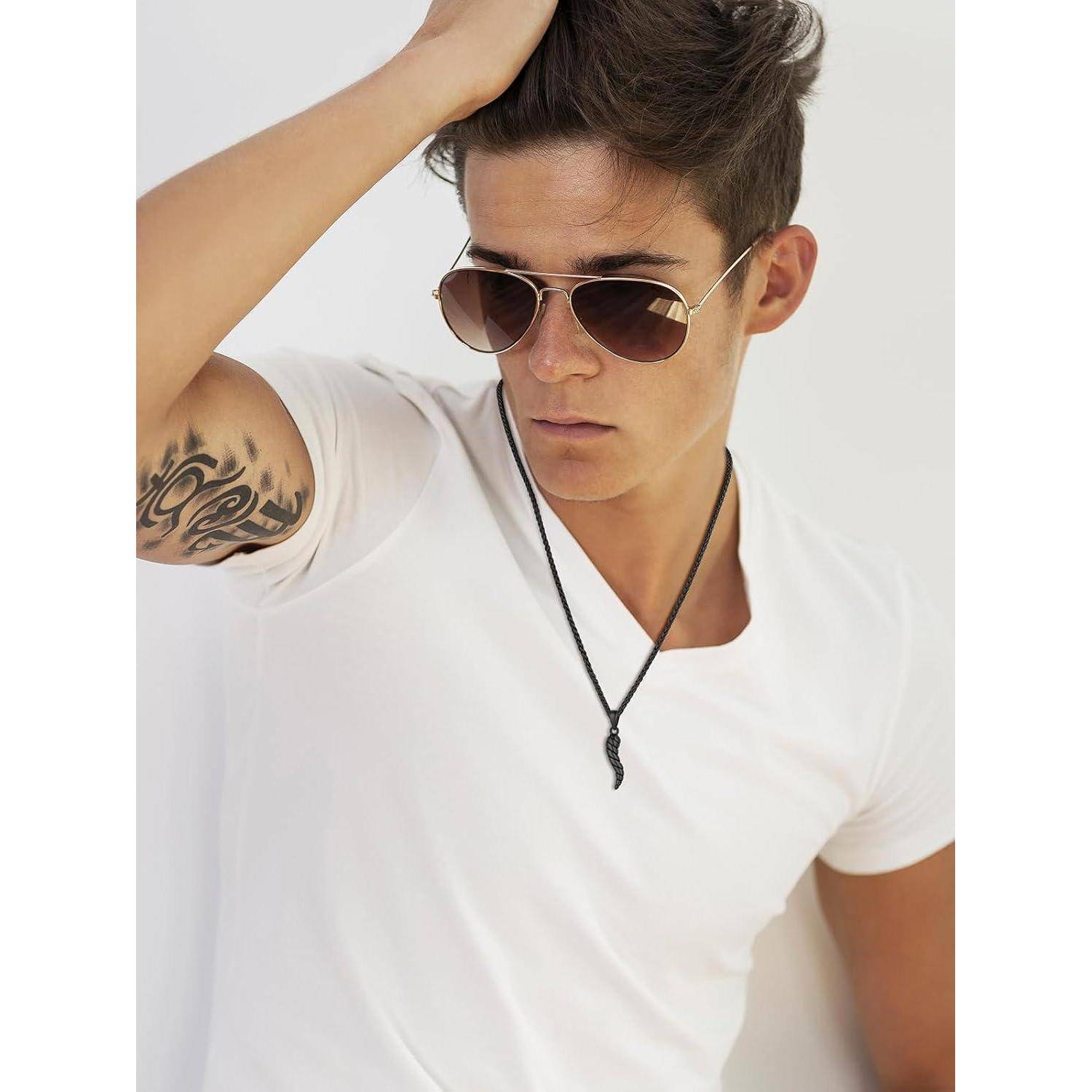 U7 Herren Damen Collier 3D Italienisches Horn Halskette Cornicello Charm Anhänger Kette 316L Edelstahl Hornkette Glücksbringer Amulett Glückschmuck