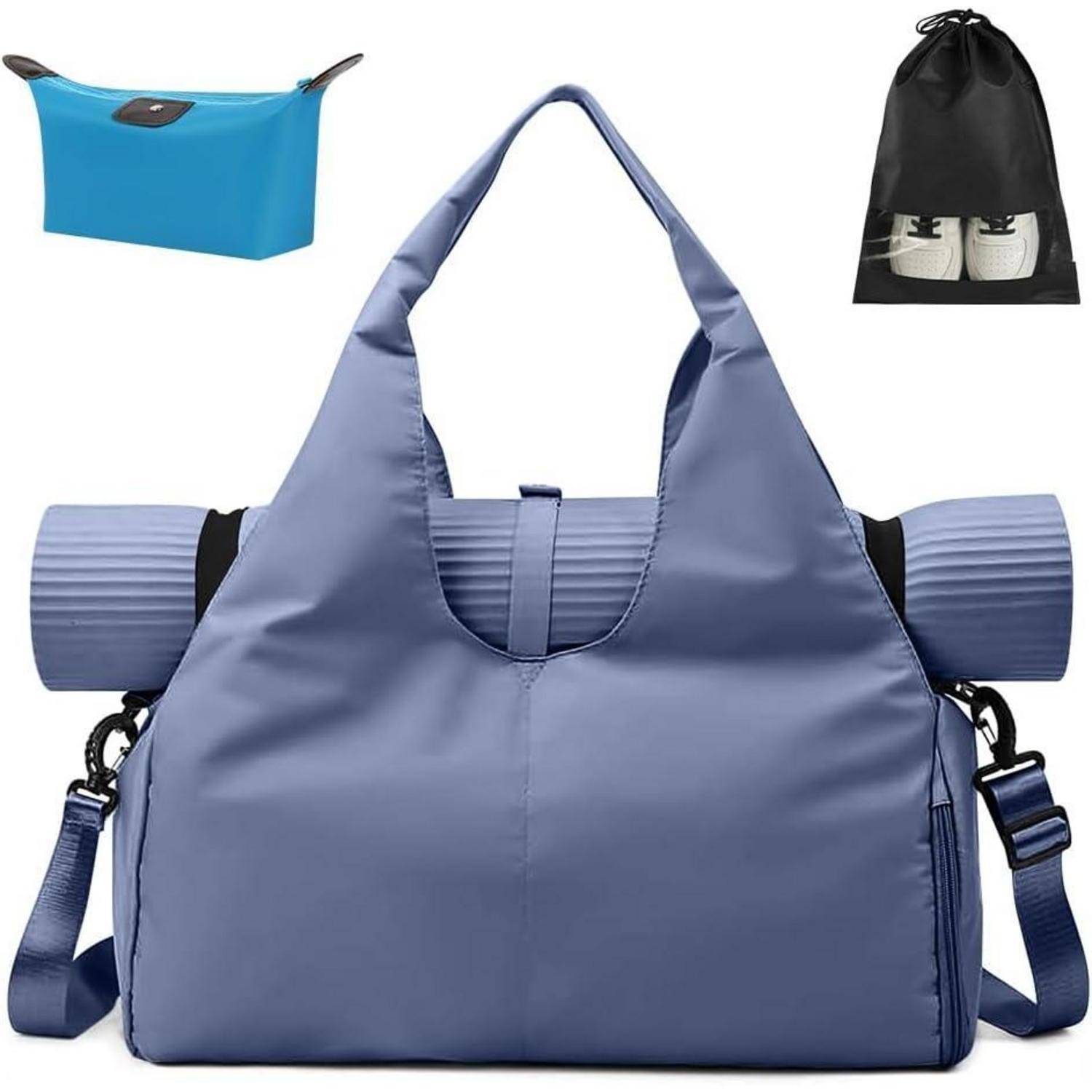 Aucuu Sporttasche, Reisetasche mit Schuhfach & Nassfach, Groß Gym Tasche für Damen und Herren, wasserdichte Trainingstasche Yogatasche für Yoga-Zub