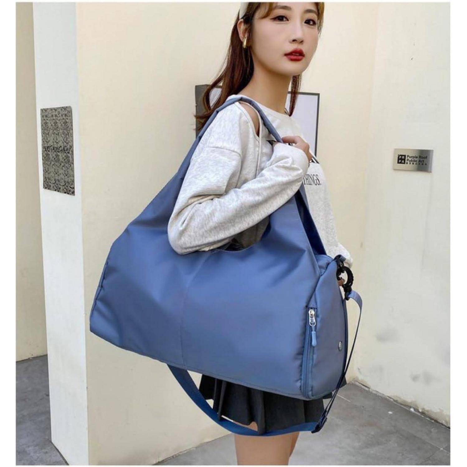 Aucuu Sporttasche, Reisetasche mit Schuhfach &amp; Nassfach, Groß Gym Tasche für Damen und Herren, wasserdichte Trainingstasche Yogatasche für Yoga-Zub