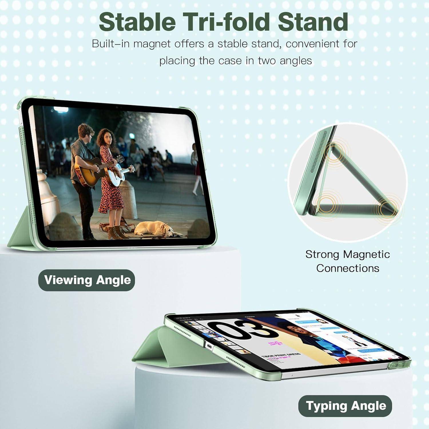 TiMOVO Hülle für iPad (A16) 11 Generation 11 Zoll 2025/iPad 10 Generation 10,9 Zoll 2022, Unterstützt Auto Schlaf/Aufwach Schutzhülle, Transluzent