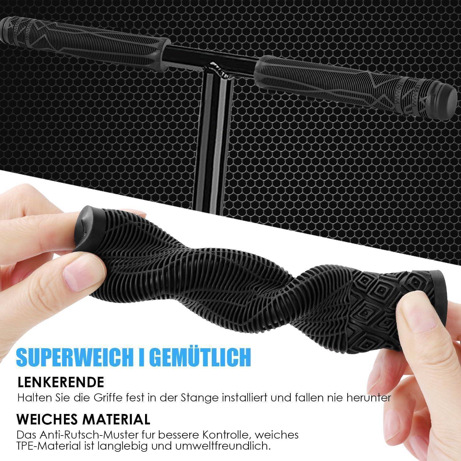 Scooter Griffe - 150/165/180 mm mit Easy-Cutting-Linien Stunt Scooter Fahrrad Griffe Lenkergriffe - Mischfarbe Lenker Griffe für Stunt Scooter BMX