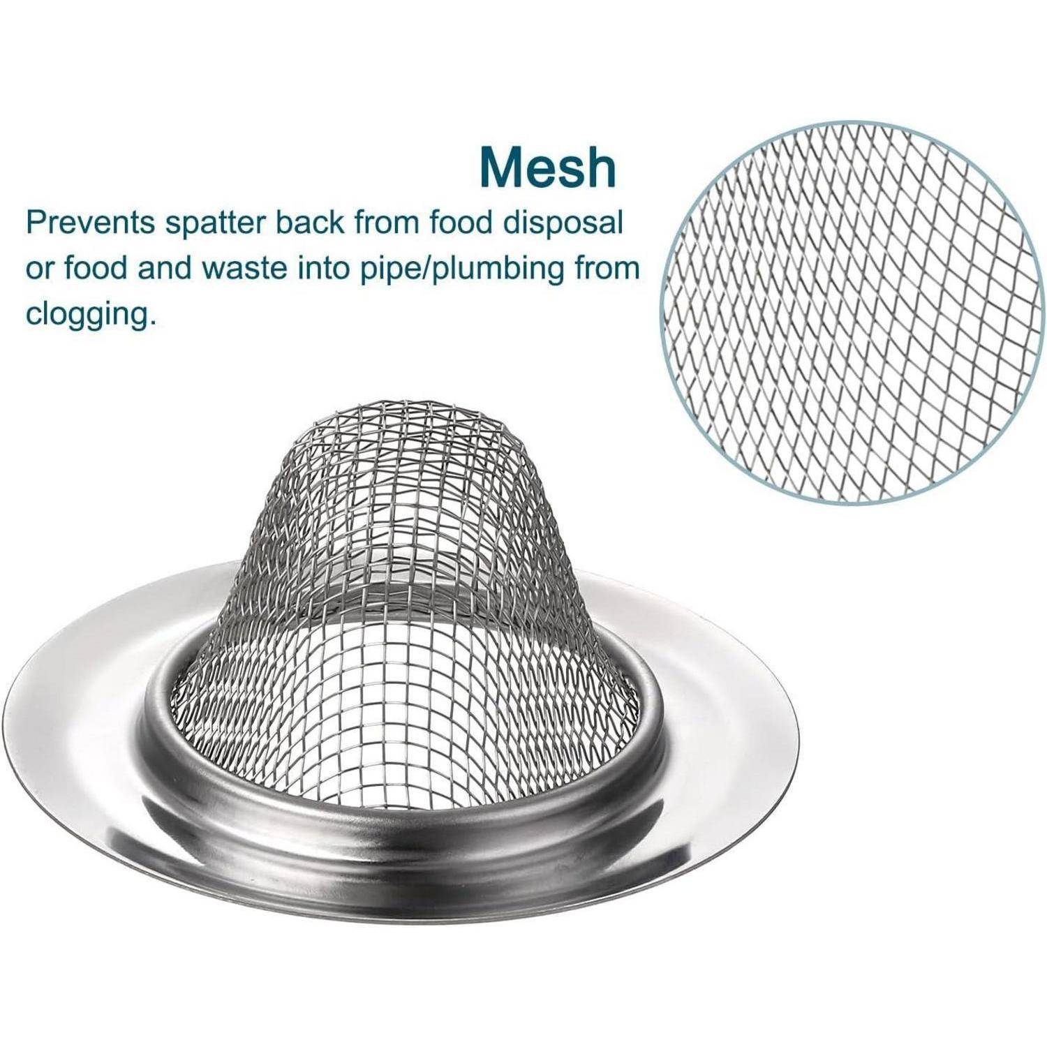QUARKZMAN 4 Stück Abflusssieb, 53mm 0D x 35mm ID x 22mm Tiefe Edelstahl Waschebecken Spülbecken Dusche oder Badewanne, Spülbecken Sieb Verstopfungs