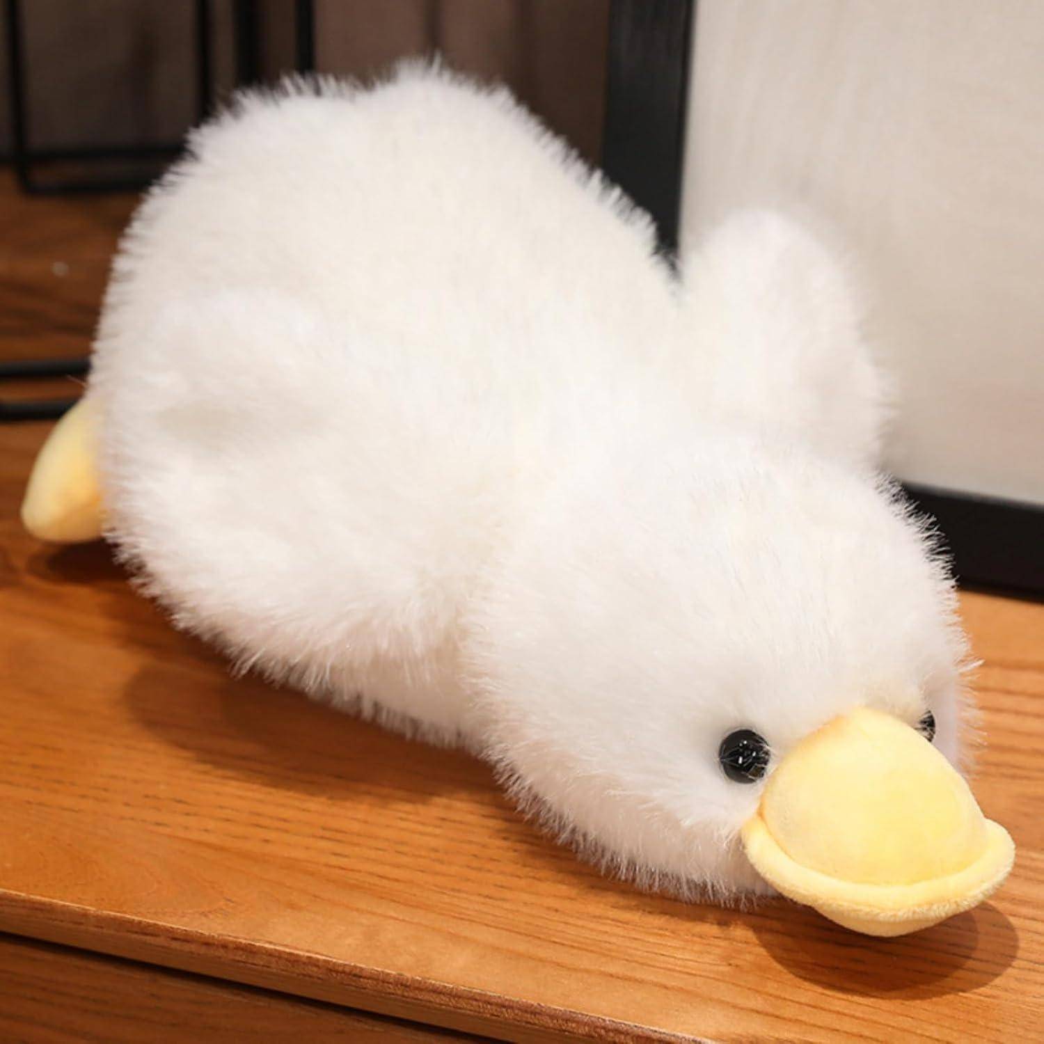 Ente Kuscheltier, PlüSchtier Gans Spielzeug Einfache Dekoration Wurfkissen Stofftier, zum Spielen und Kuscheln, Geschenk für Kinder Mädchen (30 cm