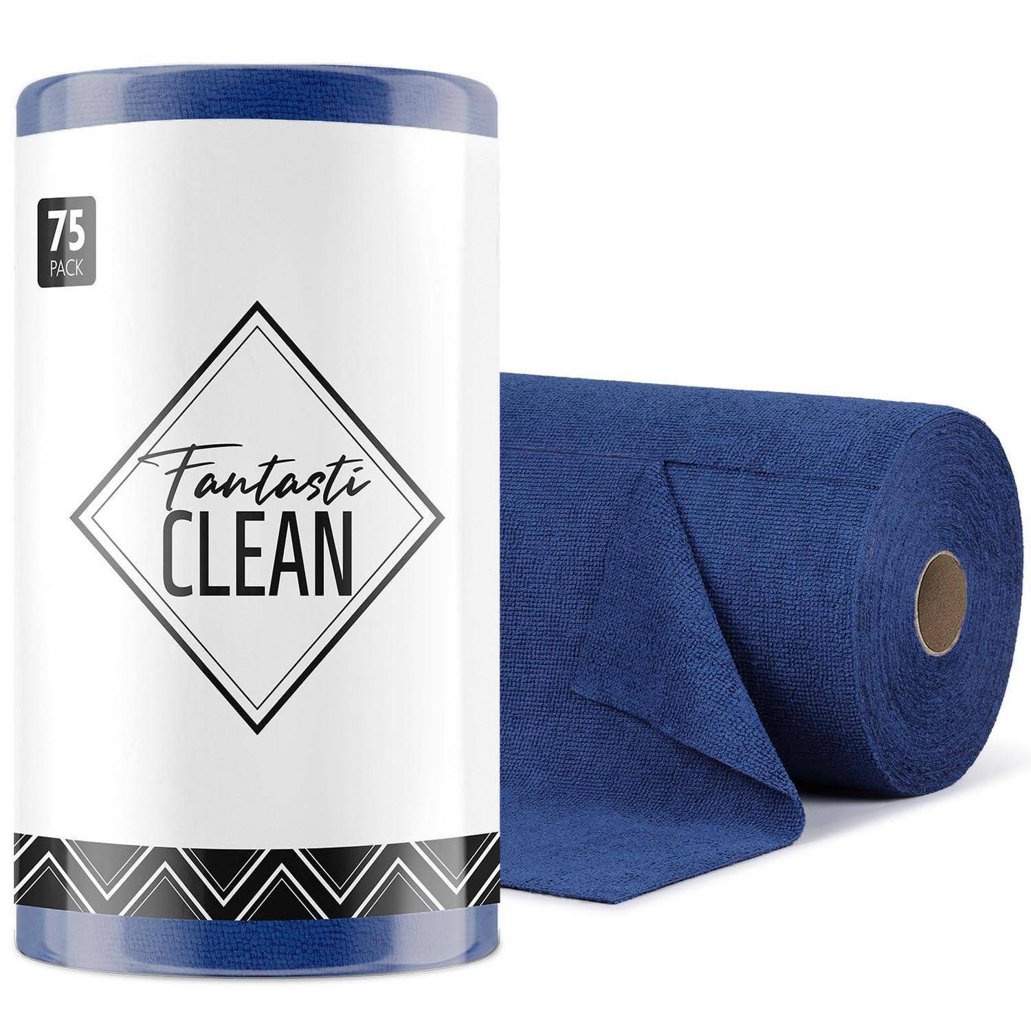 Blaue Papiertuchrolle in einer „75er Packung