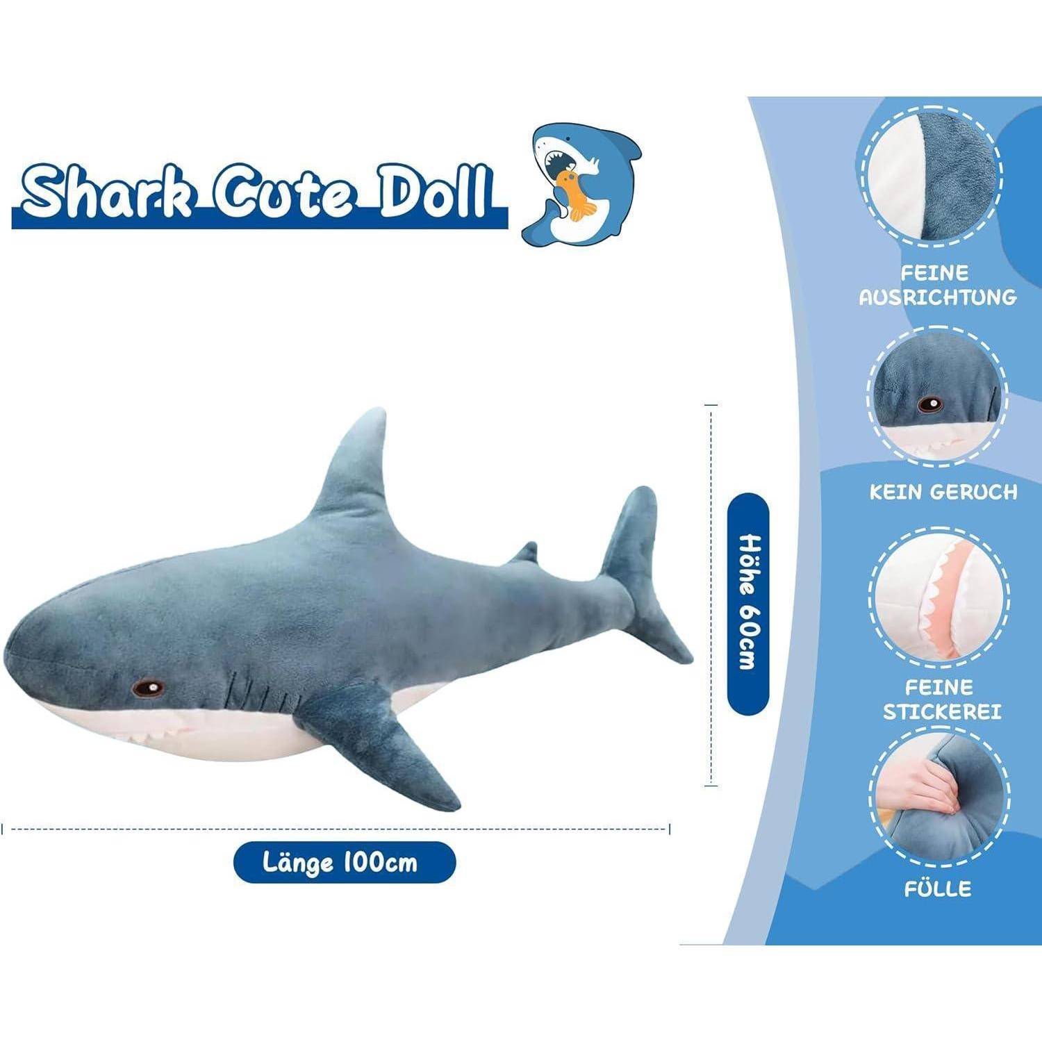 Hai-Plüschtier mit der Bezeichnung „Shark Cute Doll