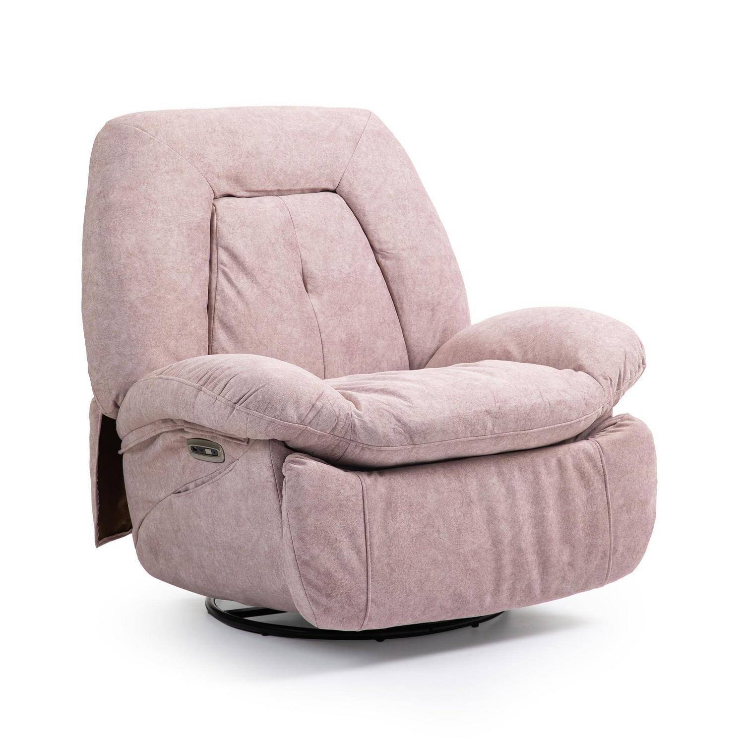 ALEAVIC Relaxsessel Elektrisch Massagesessel, Heizung Vibration Massage Sessel Drehbar, mit TYP C & USB-Anschlüsse,1 Seitentaschen, Liegen TV Sessel