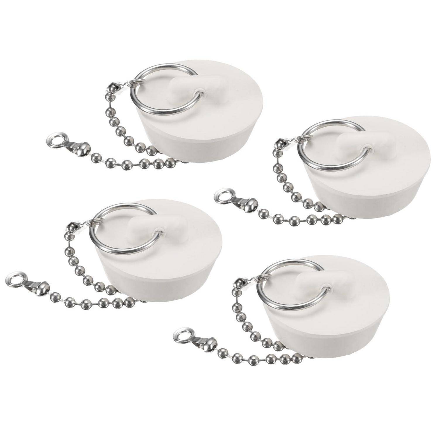 QUARKZMAN 4 Stück Abflussstopfen Ø32mm Badewannenstöpsel Waschbeckenstöpsel Gummi Stopfen Abflusssieb Abflussstöpsel Gummistöpsel Küchenspüle