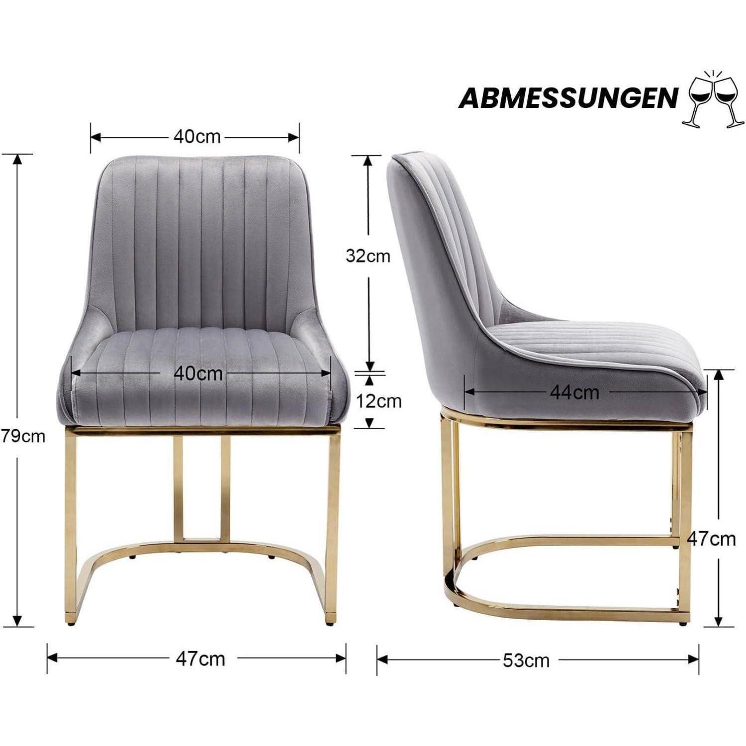 Zwei-Ansicht-Möbeldimensionsdiagramm mit der Bezeichnung „ABMESSUNGEN
