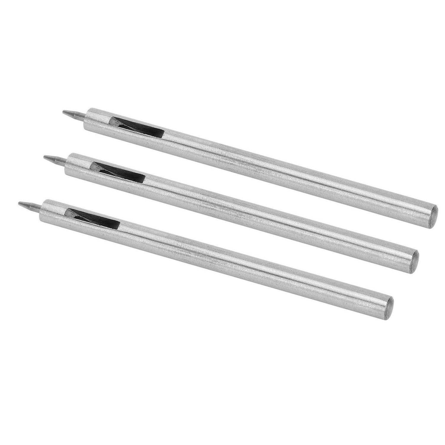 3 Stück Locheisen Set, 1,5 mm Leder Stanzwerkzeug, Lochstanzer aus Legierter Stahl für Leder Uhrenarmband Stoff Leinwand Kleidung Dichtung Gürtel
