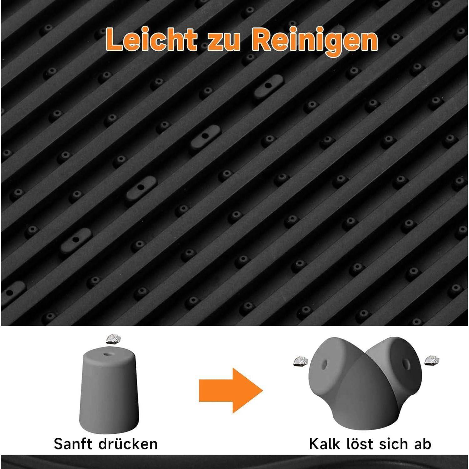 Duschkopf Groß Φ140mm mit 3+1 Strahlarten, Wassersparender Hochdruck Sparduschkopf mit Druckerhöhende Technologie 6,9 L/min, Antikalk Silikondüsen