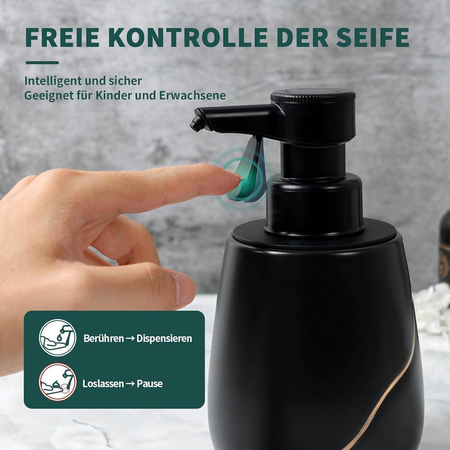 Bosilunlife Seifenspender Automatisch mit Leichter Berührung, 560ml Elektrischer Seifenspender mit Sensor, Sensor Automatischer seifenspender, IPX5