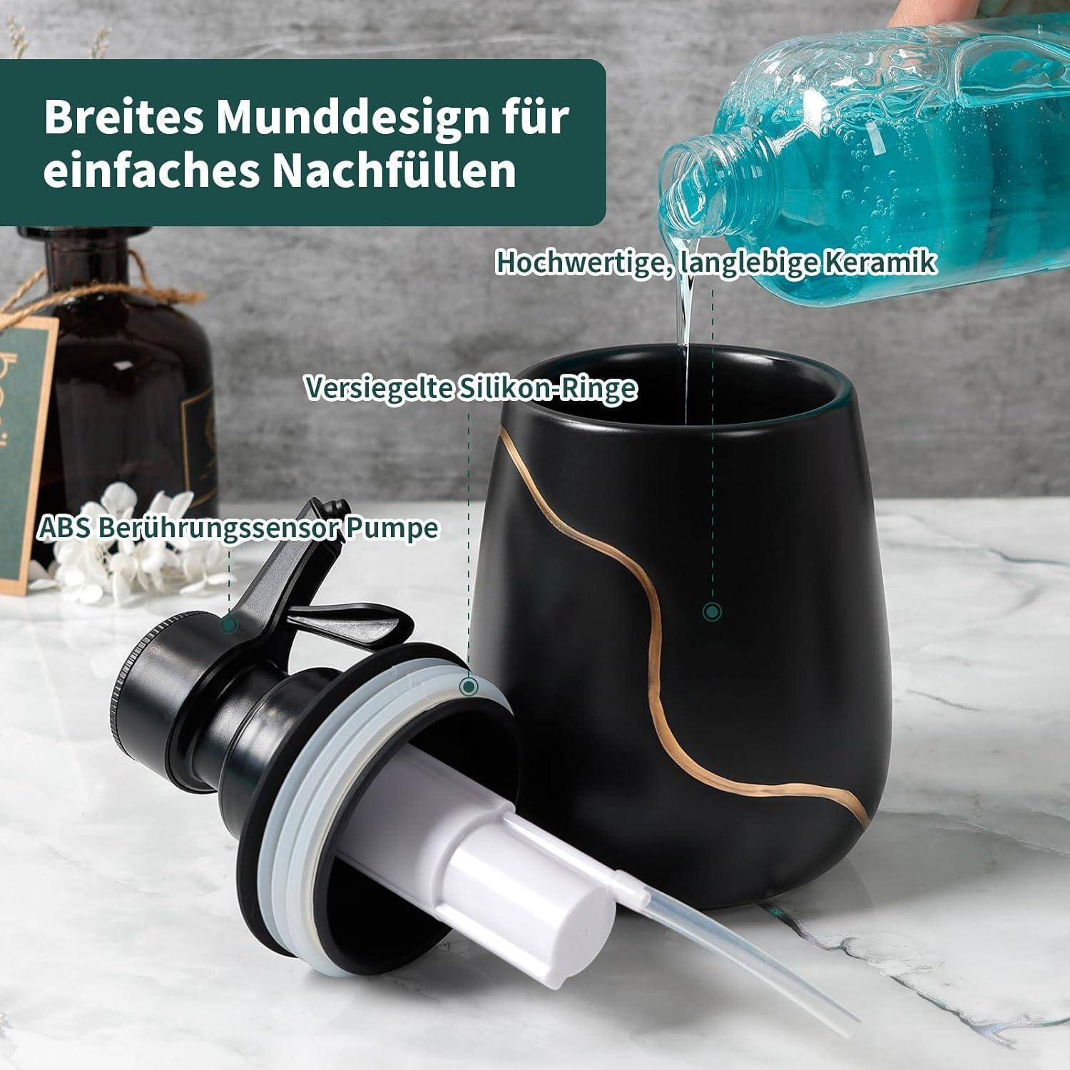 Bosilunlife Seifenspender Automatisch mit Leichter Berührung, 560ml Elektrischer Seifenspender mit Sensor, Sensor Automatischer seifenspender, IPX5