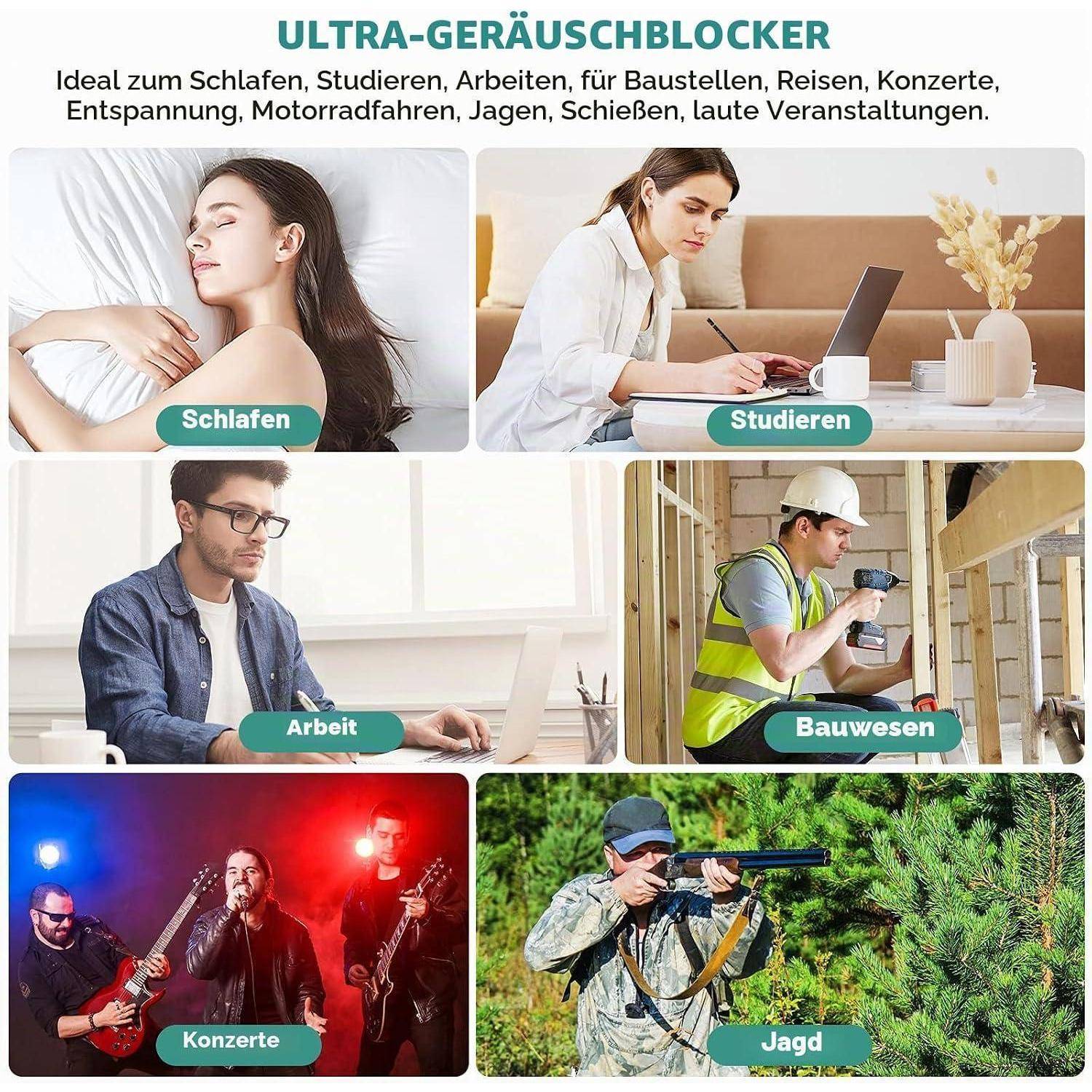 50 Paar Ultraweiche Schaumstoff-Ohrstöpsel Zur Geräuschunterdrückung - Zum Schlafen, Schnarchen - Wiederverwendbar (Packung mit 2) Orange 50 stück