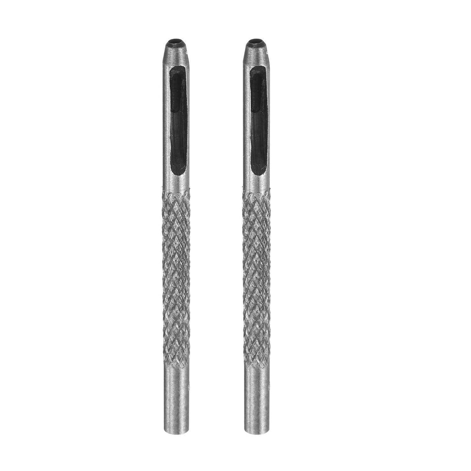 Zwei hohle Metallzylinder-Werkzeuge mit gerillten Griffen, nebeneinander auf weißem Hintergrund dargestellt.