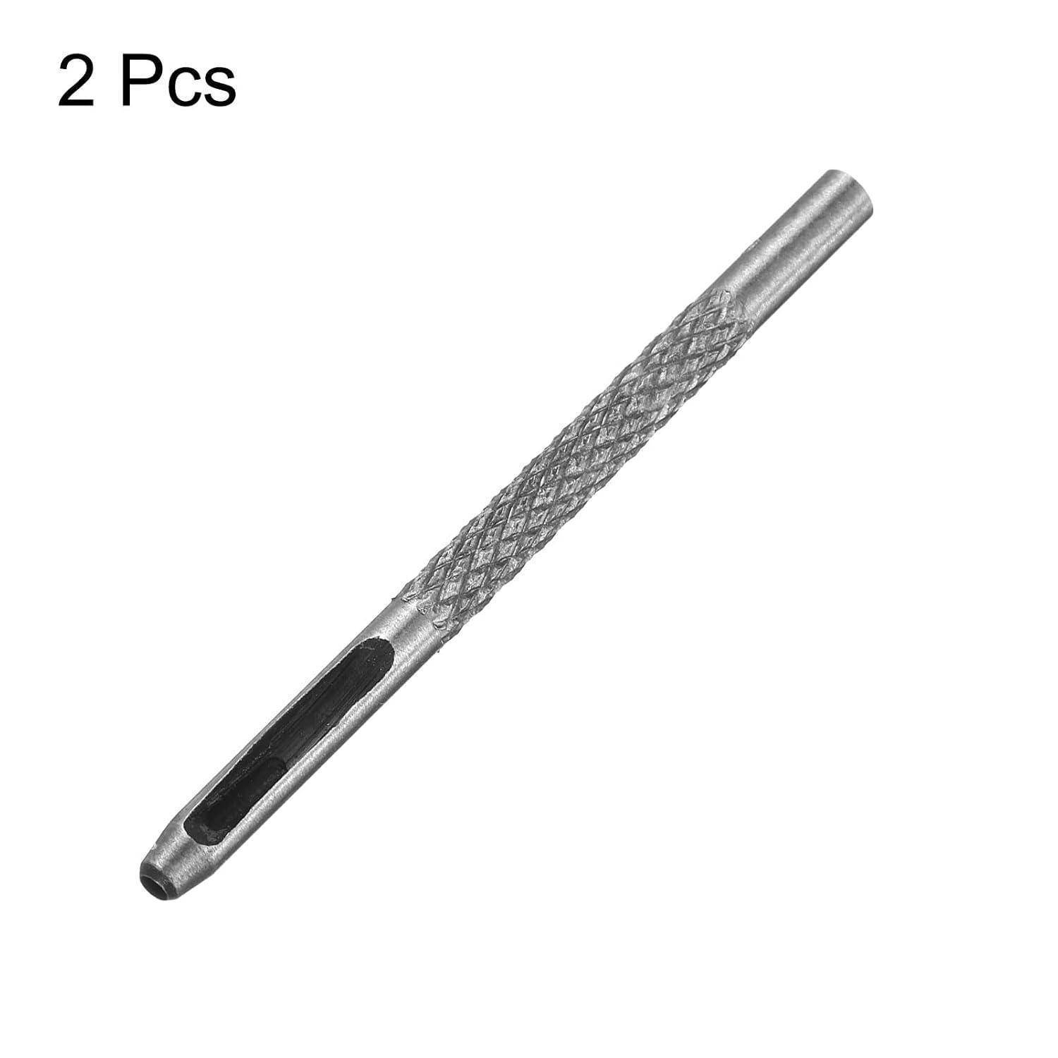 Zwei Metallbohrer-Bit-Adapter mit strukturiertem Griff und geschlitztem Ende, mit der Aufschrift „2 Stück" auf weißem Hintergrund.