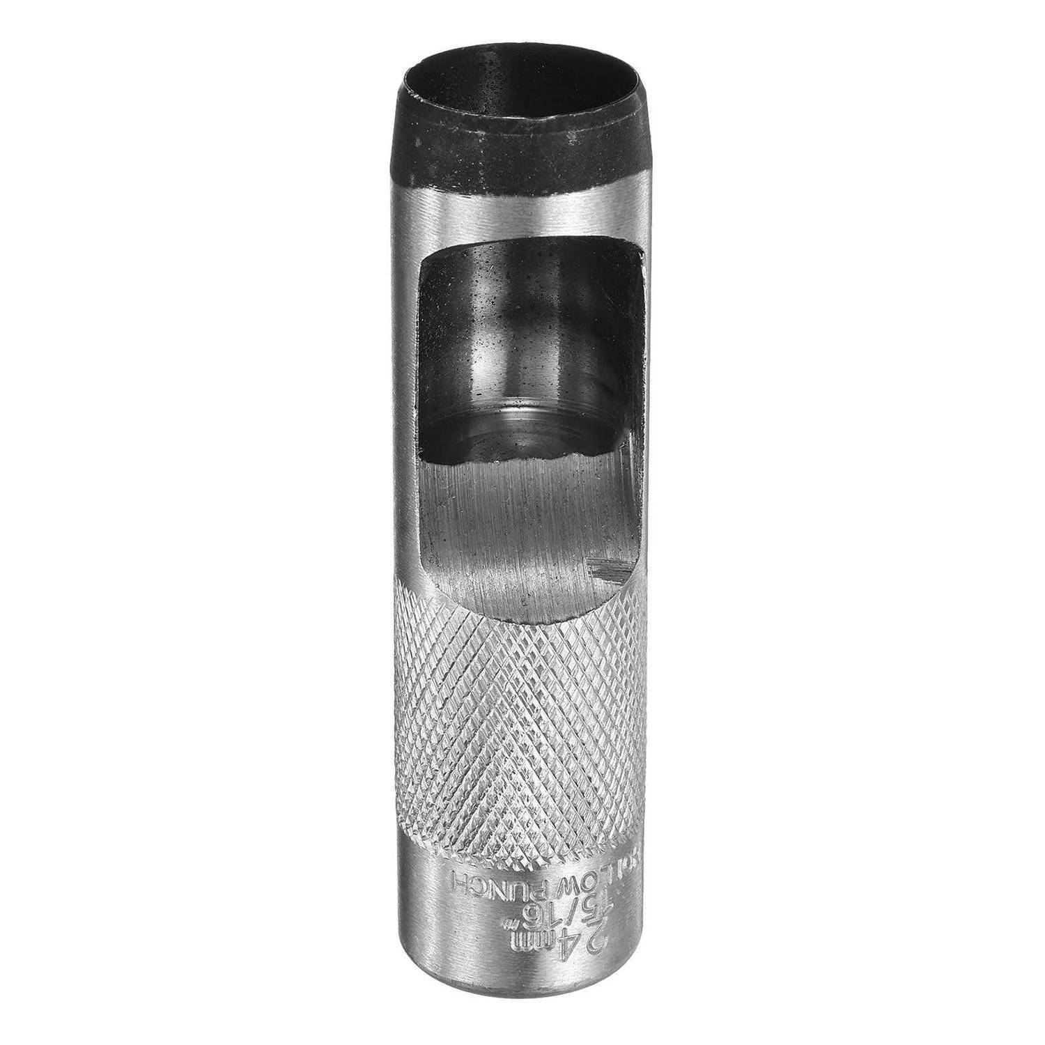 QUARKZMAN 24mm Lochstanzer, Locheisen Leder Rund Hohlstanzwerkzeug aus Karbonstahl Kreis Schneidwerkzeug für Gürtel Lederhandwerk Uhrenarmbänder Pa