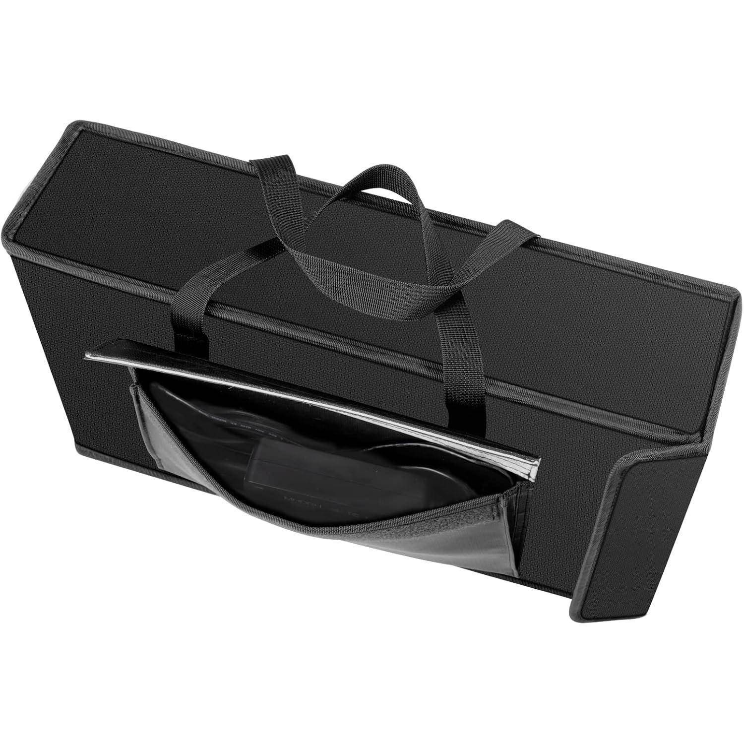 Akku Tasche Ebike Batterie Tasche Feuerfeste bis 2000°F Explosionsgeschützte Lipo Bag kompatibel mit 2 E-Bike Akkus Dick Stoßfester Sichere Batteri
