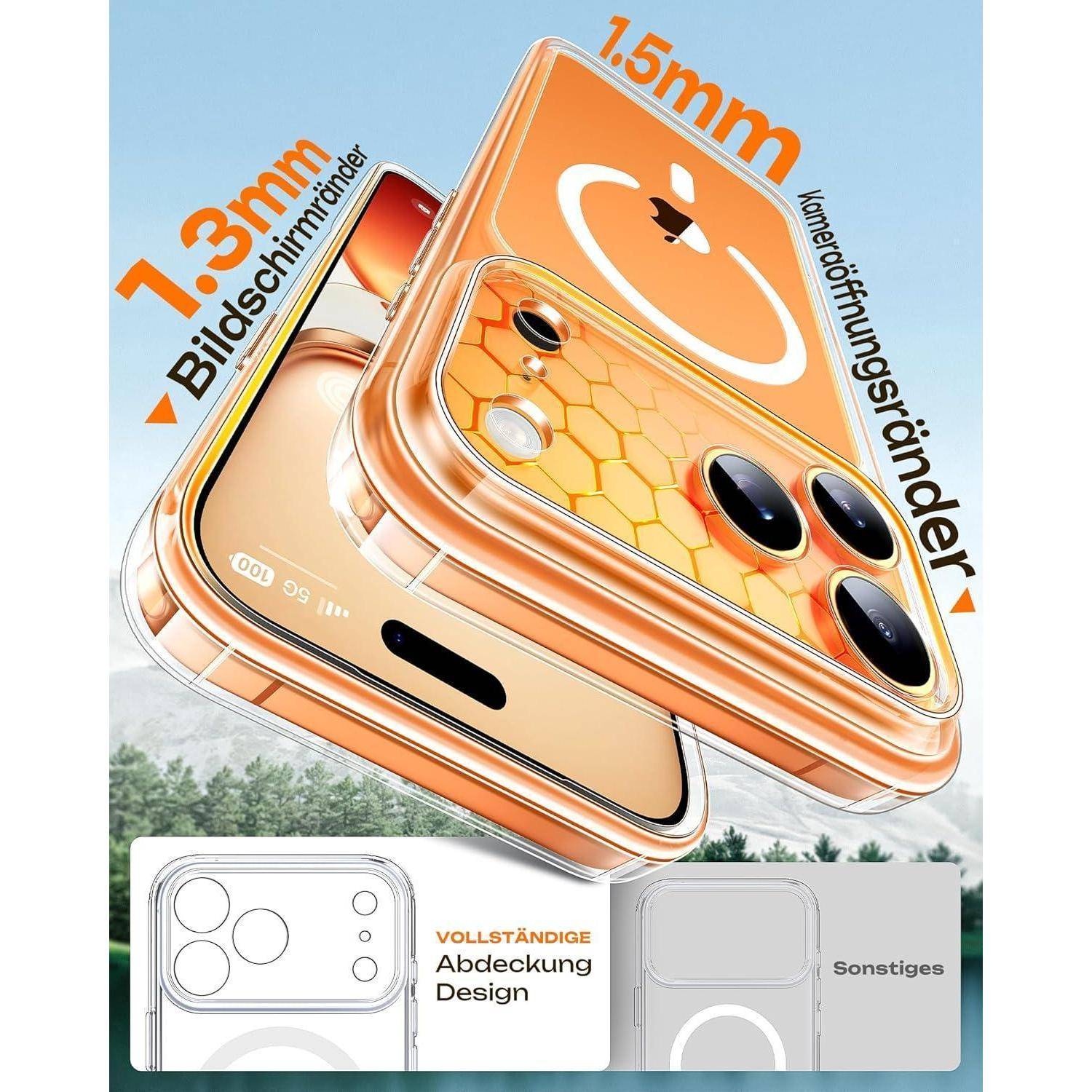 TOCOL für iPhone 17 Pro Max Hülle für MagSafe, Vollständiger Kameraschutz, Nie Vergilbung, Stoßfest Kratzfest Magnetisch Handyhülle für iPhone