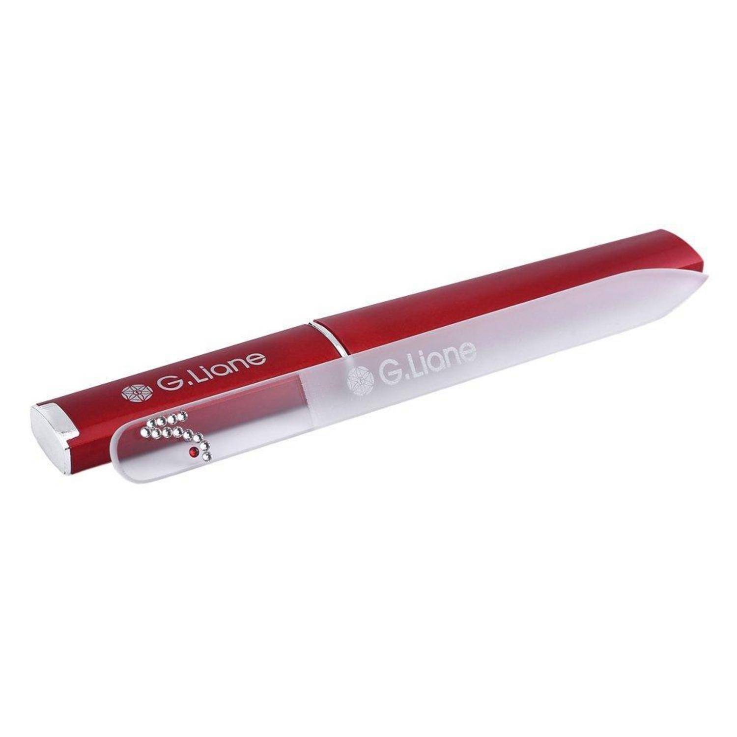 Rotes und weißes G-Lion Stift-förmiges USB-Flashlaufwerk mit Kappe und Schlüsselanhänger-Schlaufe, gezeigt auf weißem Hintergrund.