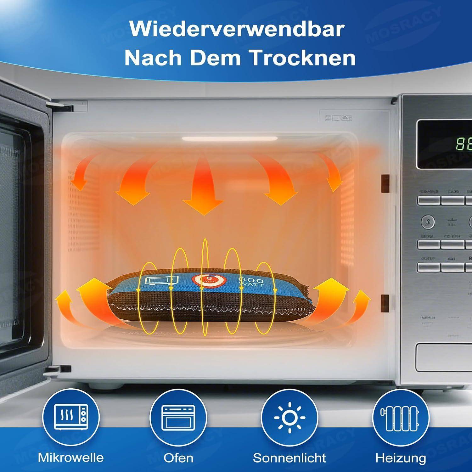 Luftentfeuchter Auto 2x400g Wiederverwendbar - Entfeuchter Auto gegen Kondenswasser, Feuchtigkeit & Beschlagene Scheiben | Feuchtigkeitskissen für