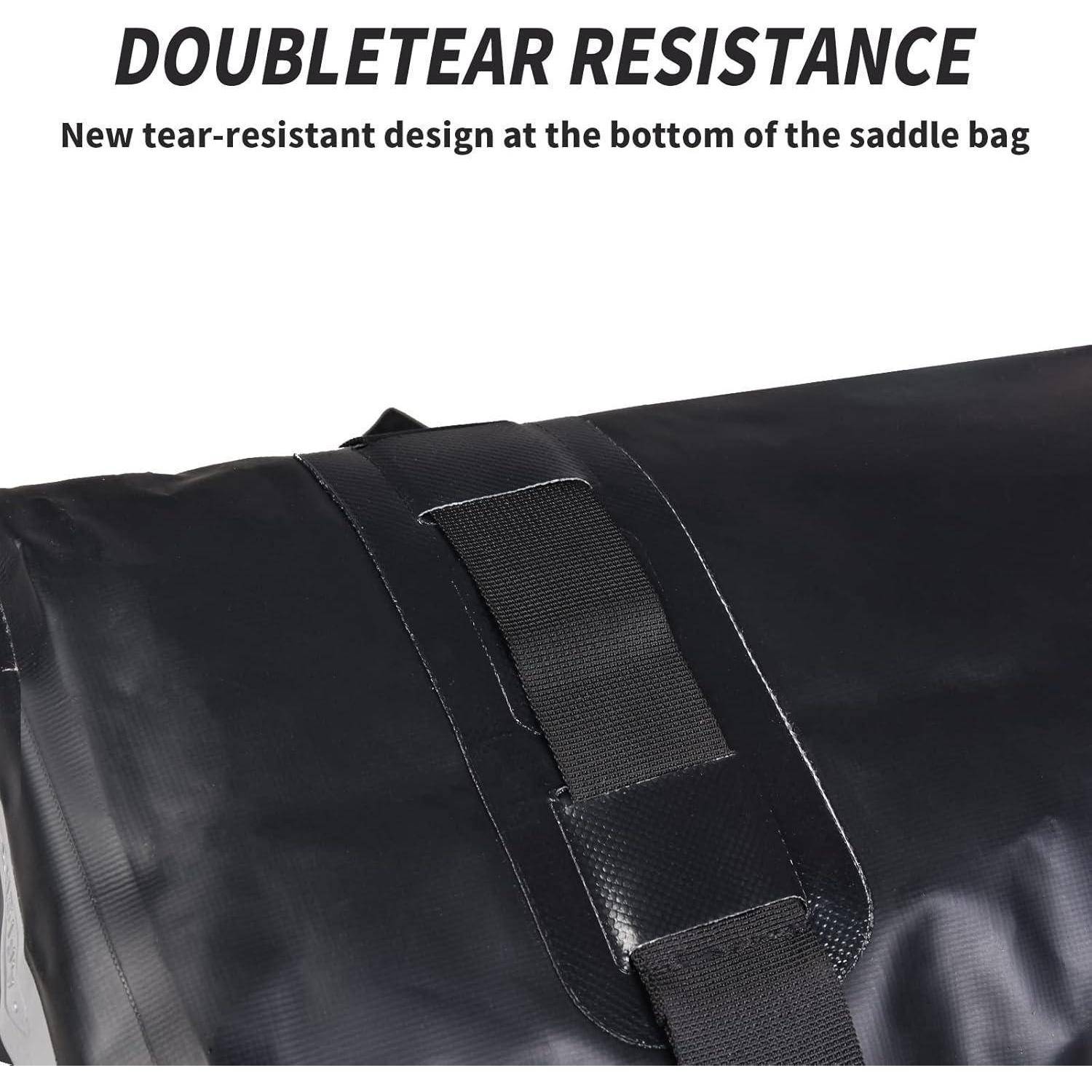 wasserdichte Motorrad-Satteltasche – 50L Reisegepäcktasche für Motorradreisen – Motorrad-Seitentasche – Abnehmbare Tasche (Gelb, 2er-Pack) 50L