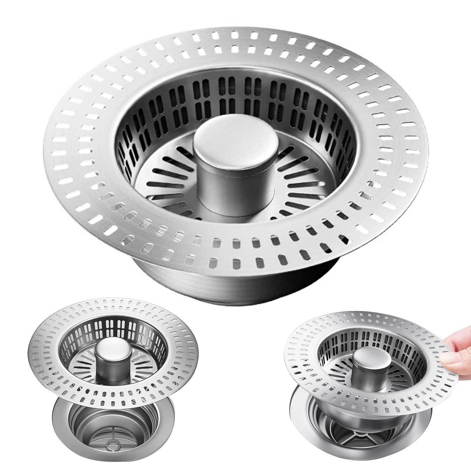 1 Stück Rostfreies Edelstahl Spülbecken Sieb, Schlitze Siebkorb, Abflussstopfen siebkörbchen, Siebkörbchen Spüle, Für Lebensmittelabfälle und H