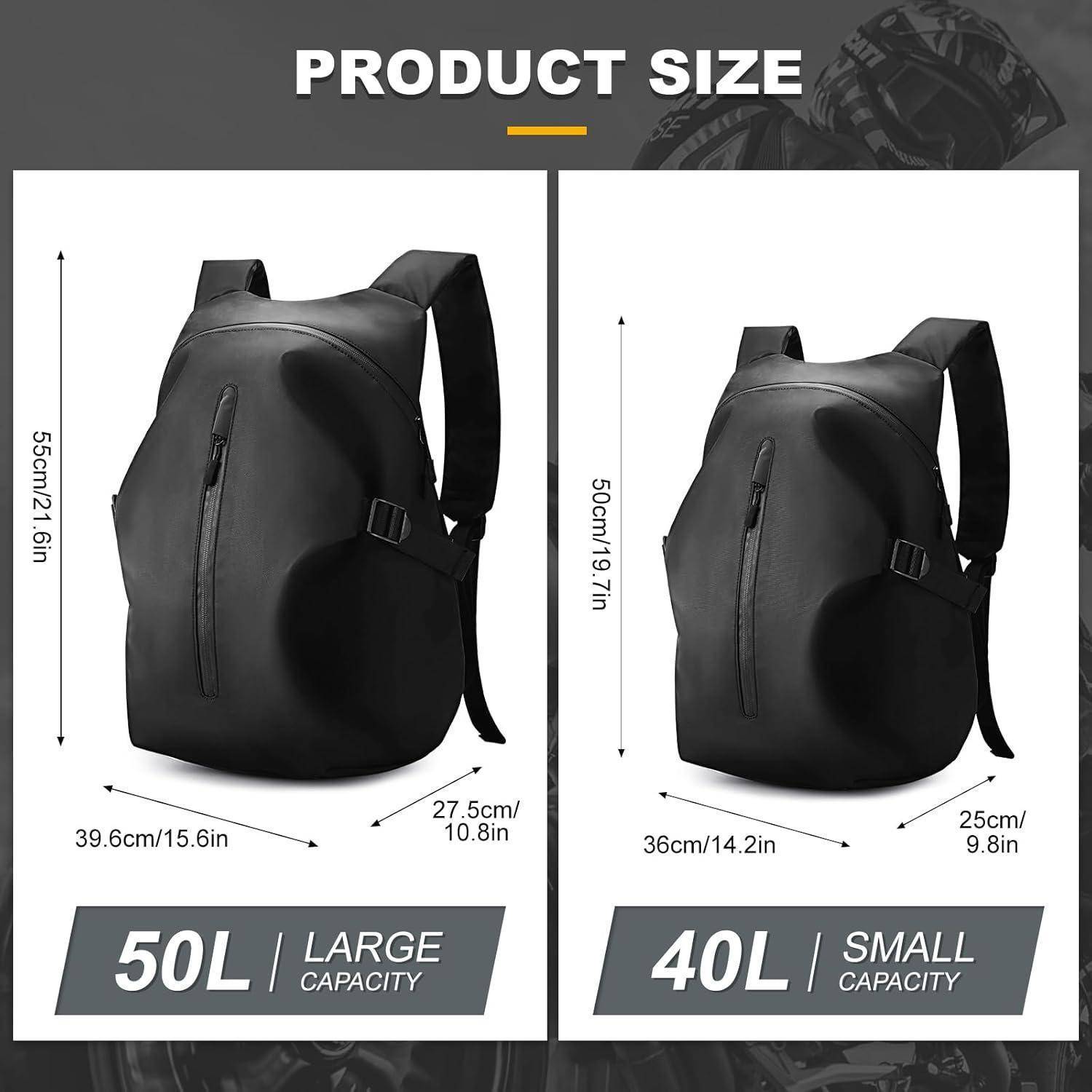 Motorrad Rucksack Wasserdicht Herren Damen Helm Rucksack Motorrad Rucksäcke Helmtasche Motorradrucksack Helmrucksack Motorradhelm Leicht Reise Rucks