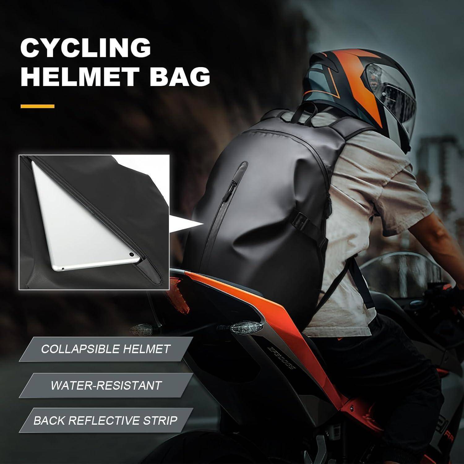 Motorrad Rucksack Wasserdicht Herren Damen Helm Rucksack Motorrad Rucksäcke Helmtasche Motorradrucksack Helmrucksack Motorradhelm Leicht Reise Rucks