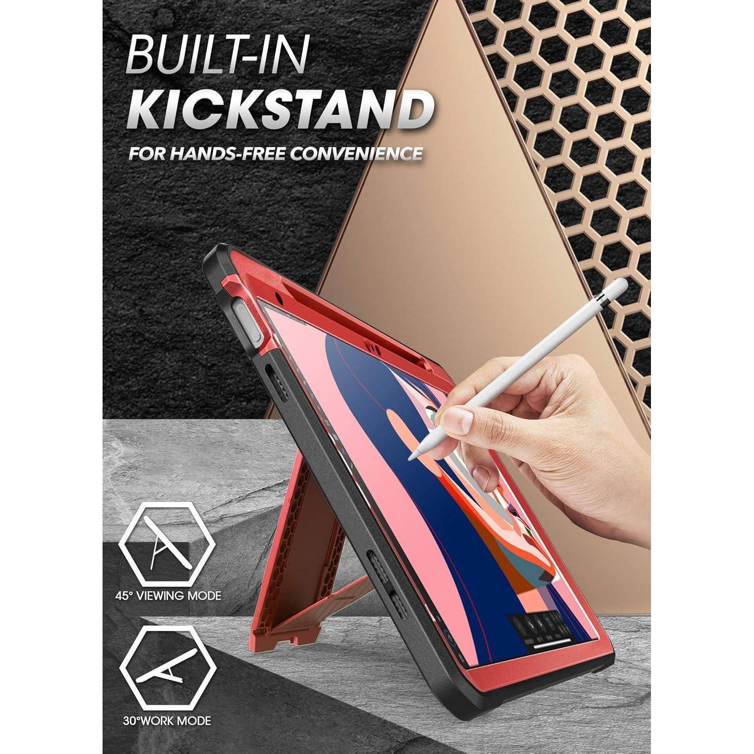 SUPCASE für iPad 11th Gen A16 Chip 11 Zoll 2025 Hülle Bumper Case 360 Grad Schutzhülle mit Displayschutz, Ständer und Stifthalter [Unicorn Beetle