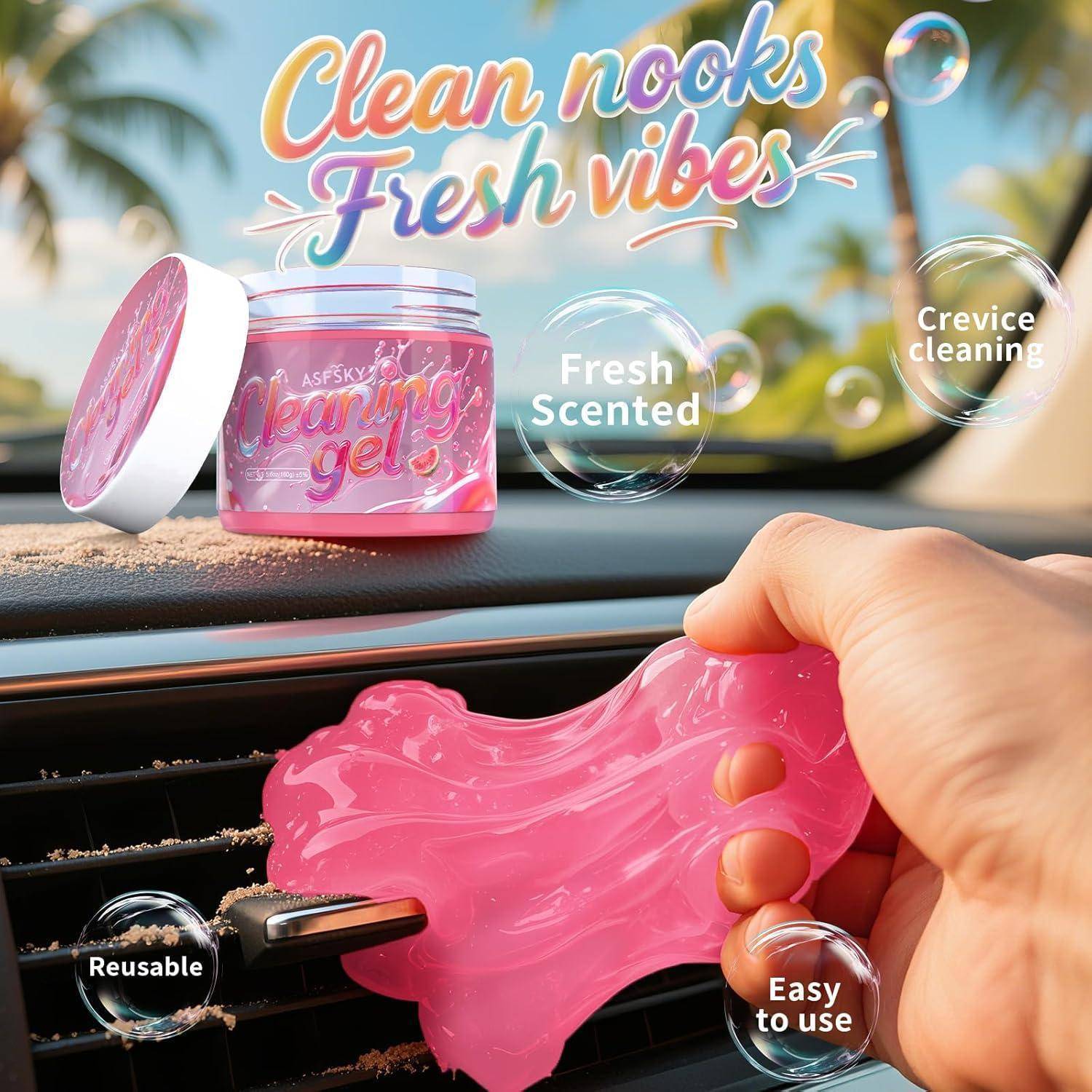 ASFSKY Tastatur Reinigungsgel Auto Innenraum Reiniger mit Duft Cleaning Gel, Reinigungknete Auto Reinigungsset Porentiefe Reinheit für Tastatur