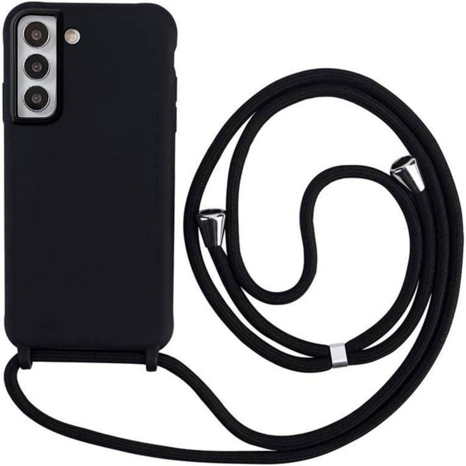 Keteen Handykette hülle für Samsung Galaxy S21 FE Handyhülle mit Band Slim Silikon S21 FE hülle mit Abnehmbar Kordel Stossfest Bumper Cover zum Um